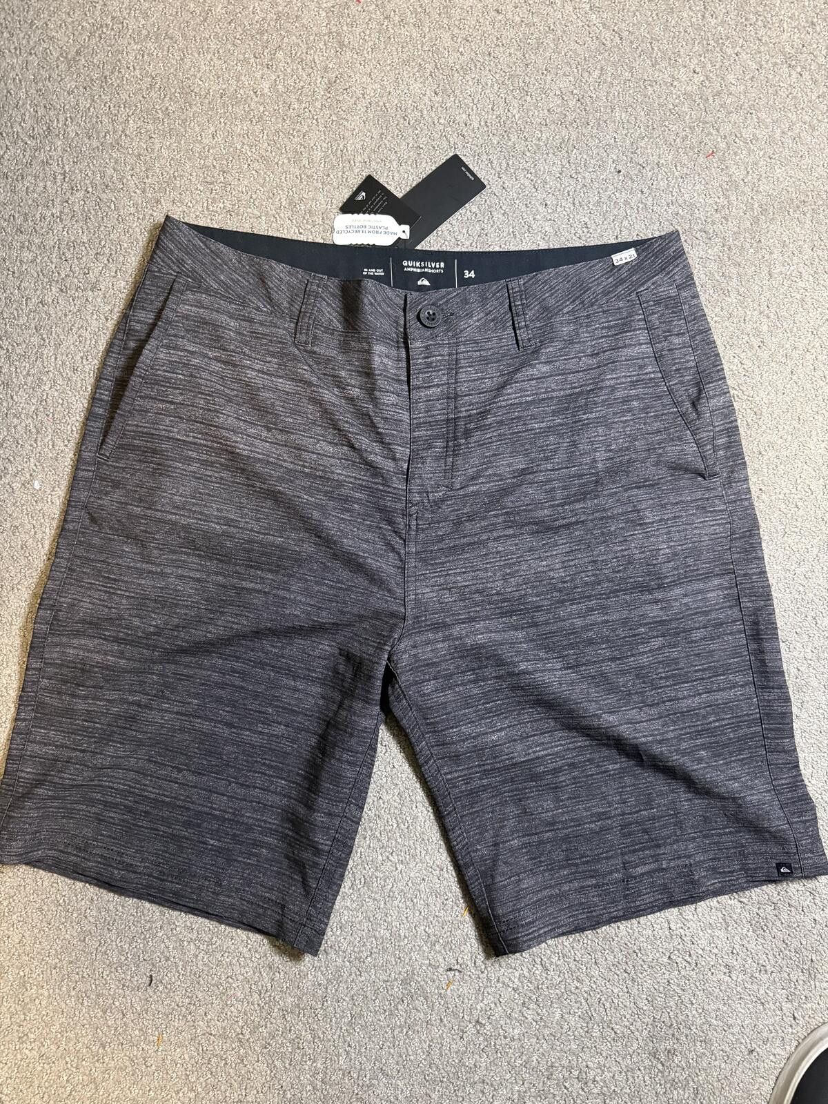 Quicksilver Quiksilver Amphibian Shorts Mens 34 Gray Hybrid Stretch NWT Size US 34 / EU 50 - 1 Thumbnail