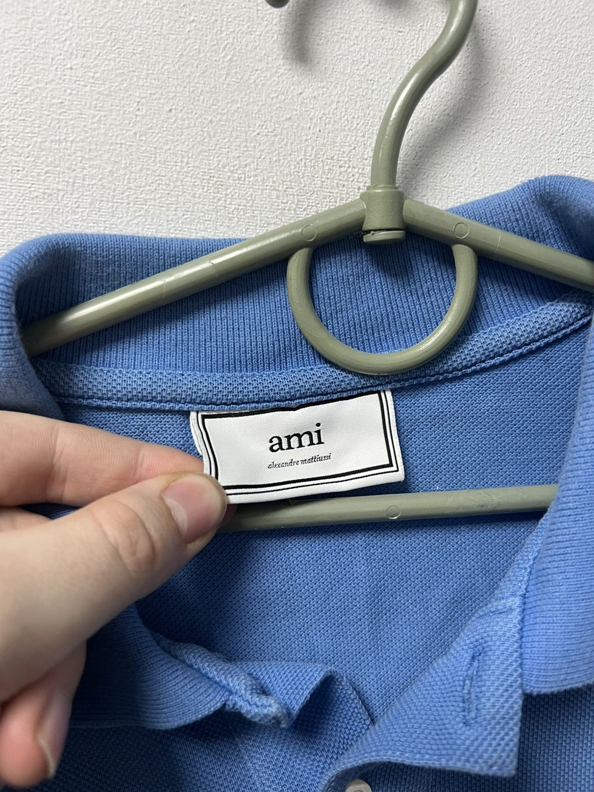 AMI Ami Paris Polo T-shirt Luxury Blue Size L Size US L / EU 52-54 / 3 - 7 Thumbnail