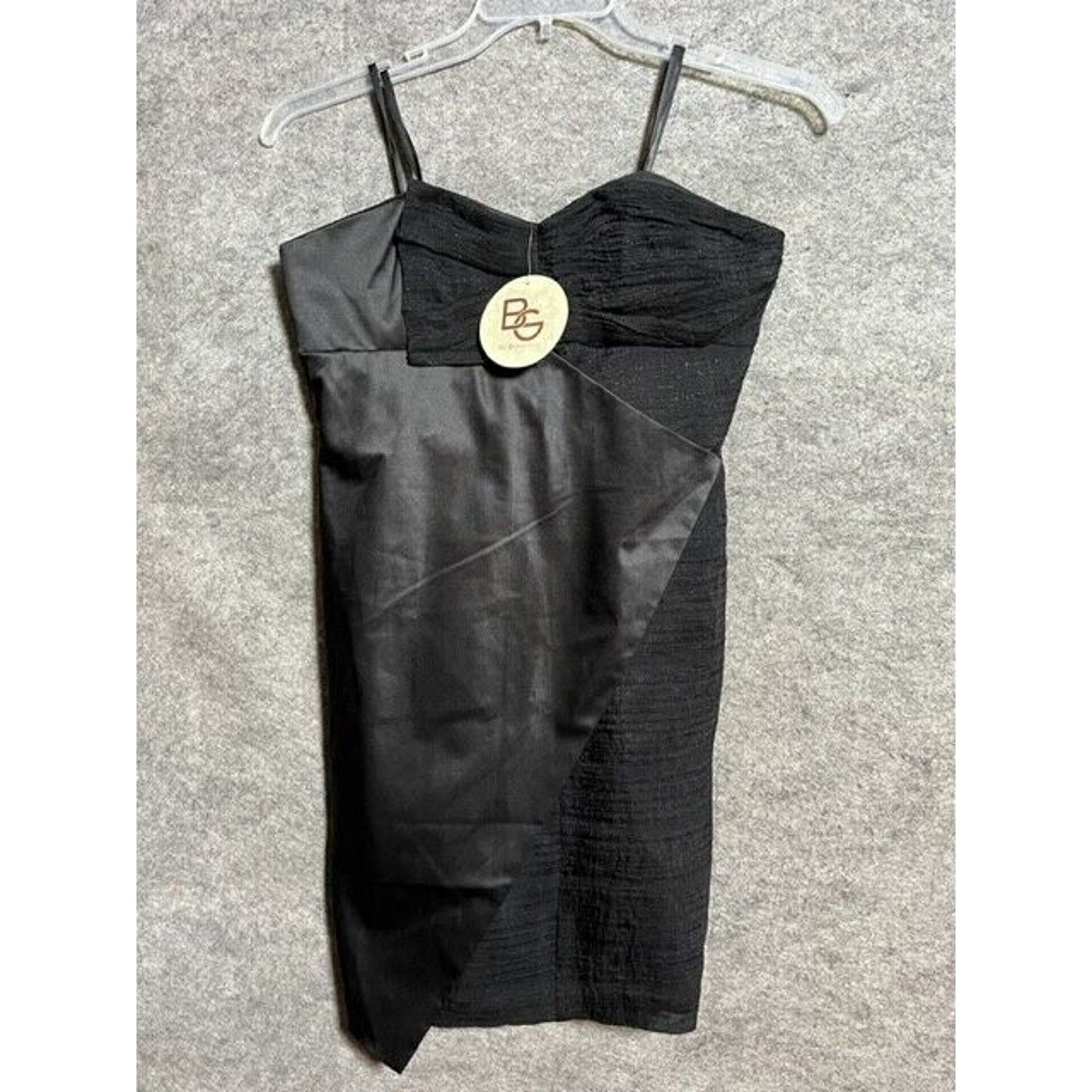 Other BCBGeneration Y2K Dress 8 Fit Flare Asymmetric Lined Black Size M / US 6-8 / IT 42-44 - 1 Thumbnail