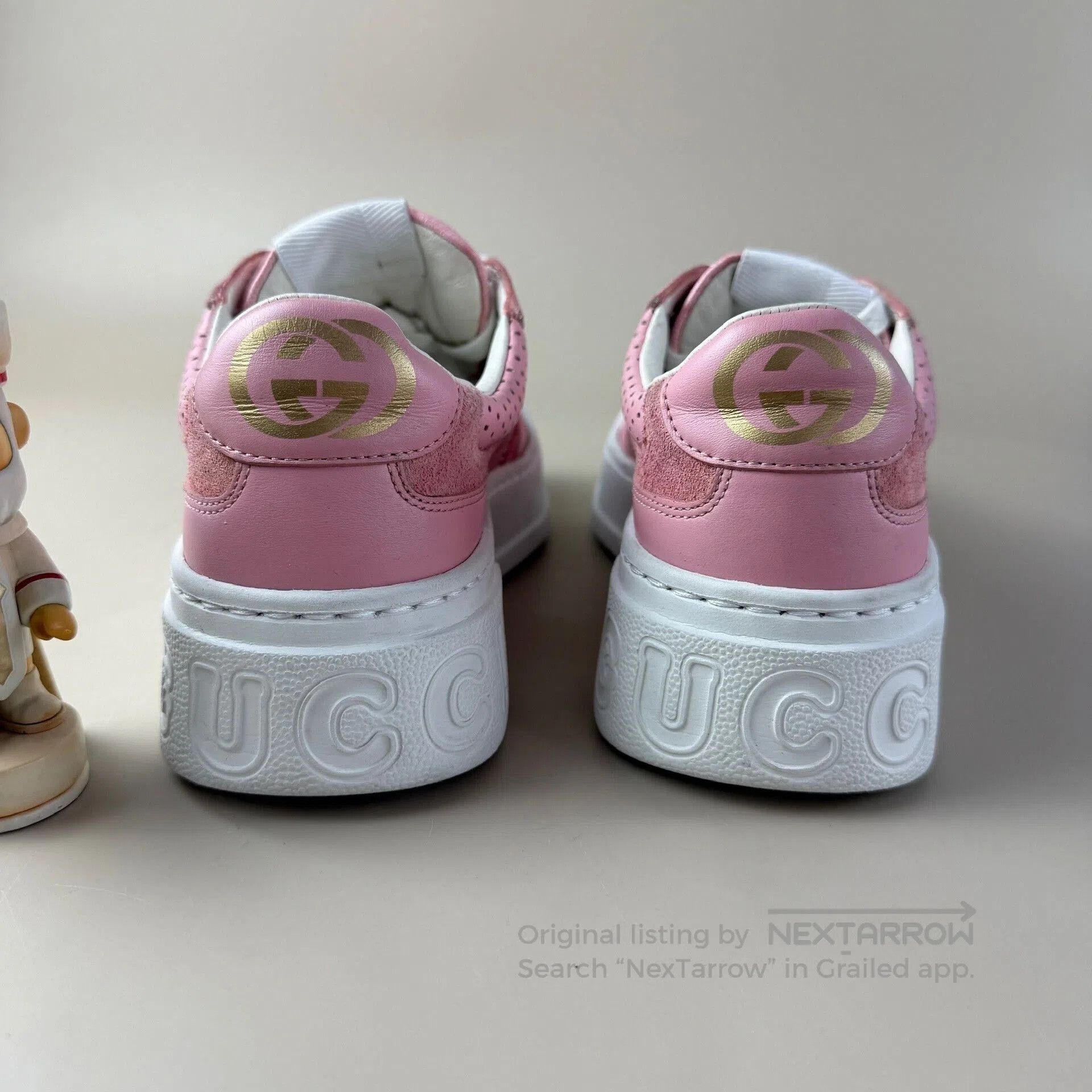 Gucci gucci pink double g print sneakers. Size US 5 / IT 35 - 3 Thumbnail