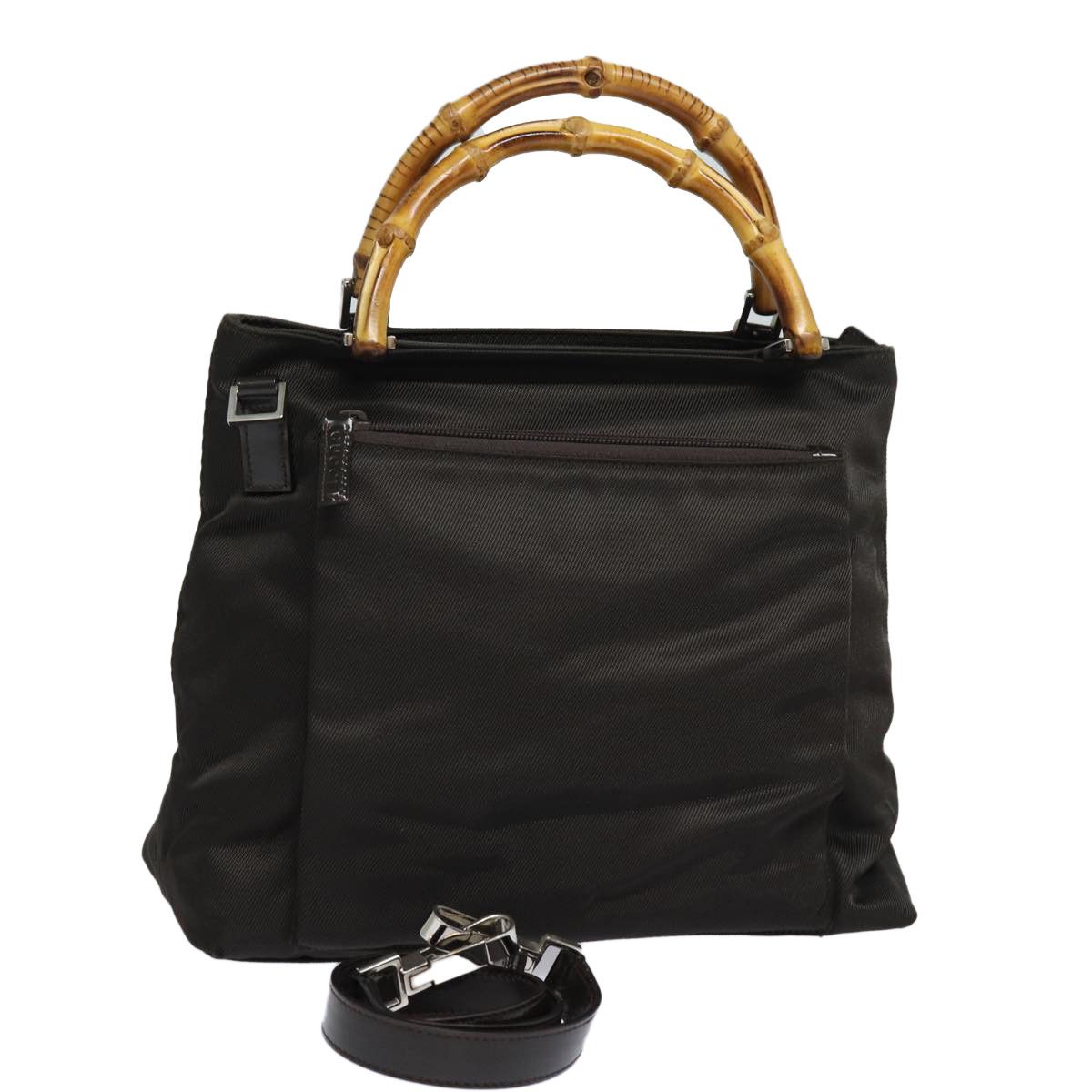 Gucci Bamboo Black Synthetic Handbag (Pre-Owned) Size ONE SIZE - 1 Thumbnail