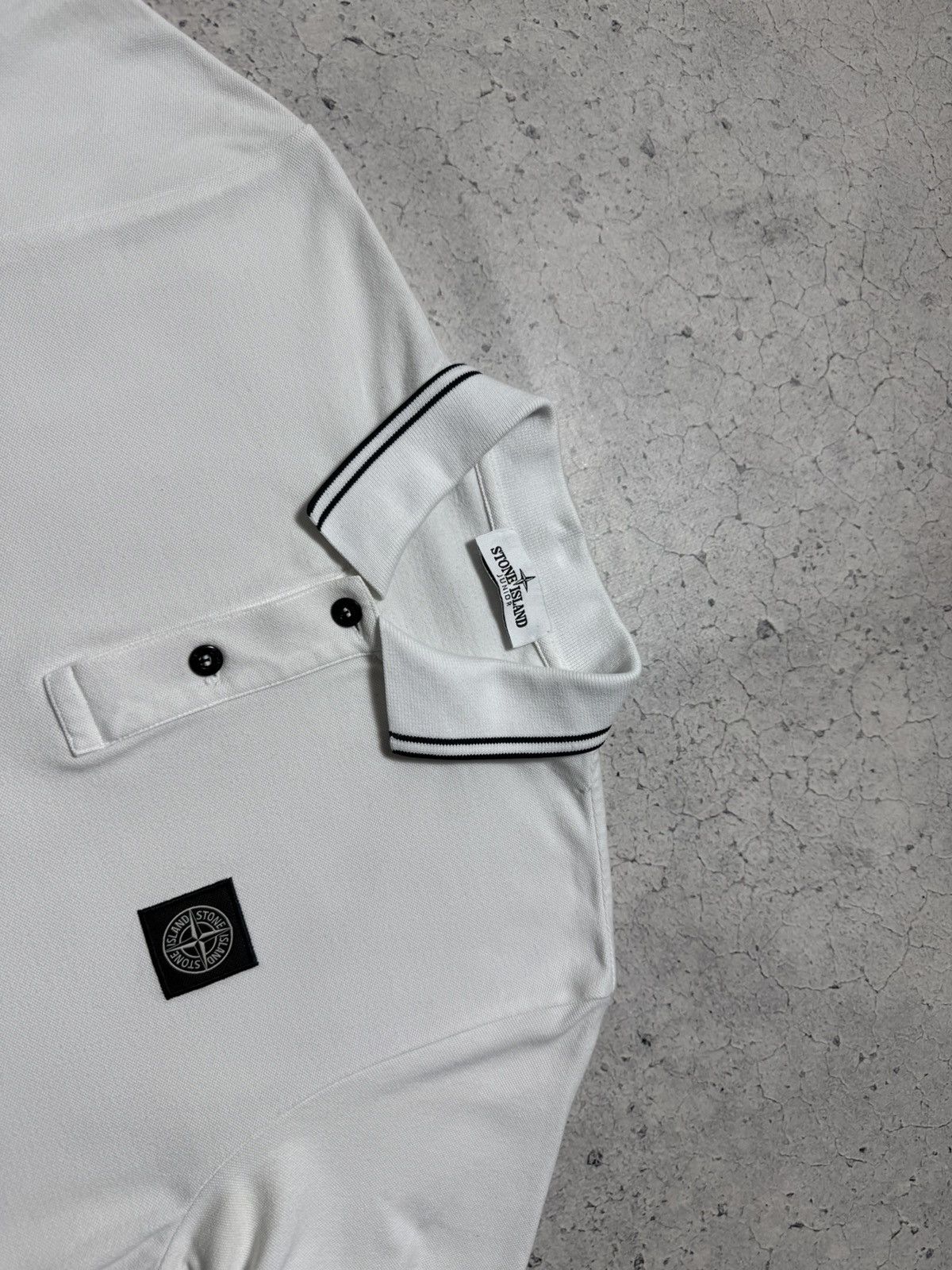 Stone Island Stone Island Junior Patch Program White Luxury Polo Shirt Size US XS / EU 42 / 0 - 4 Thumbnail