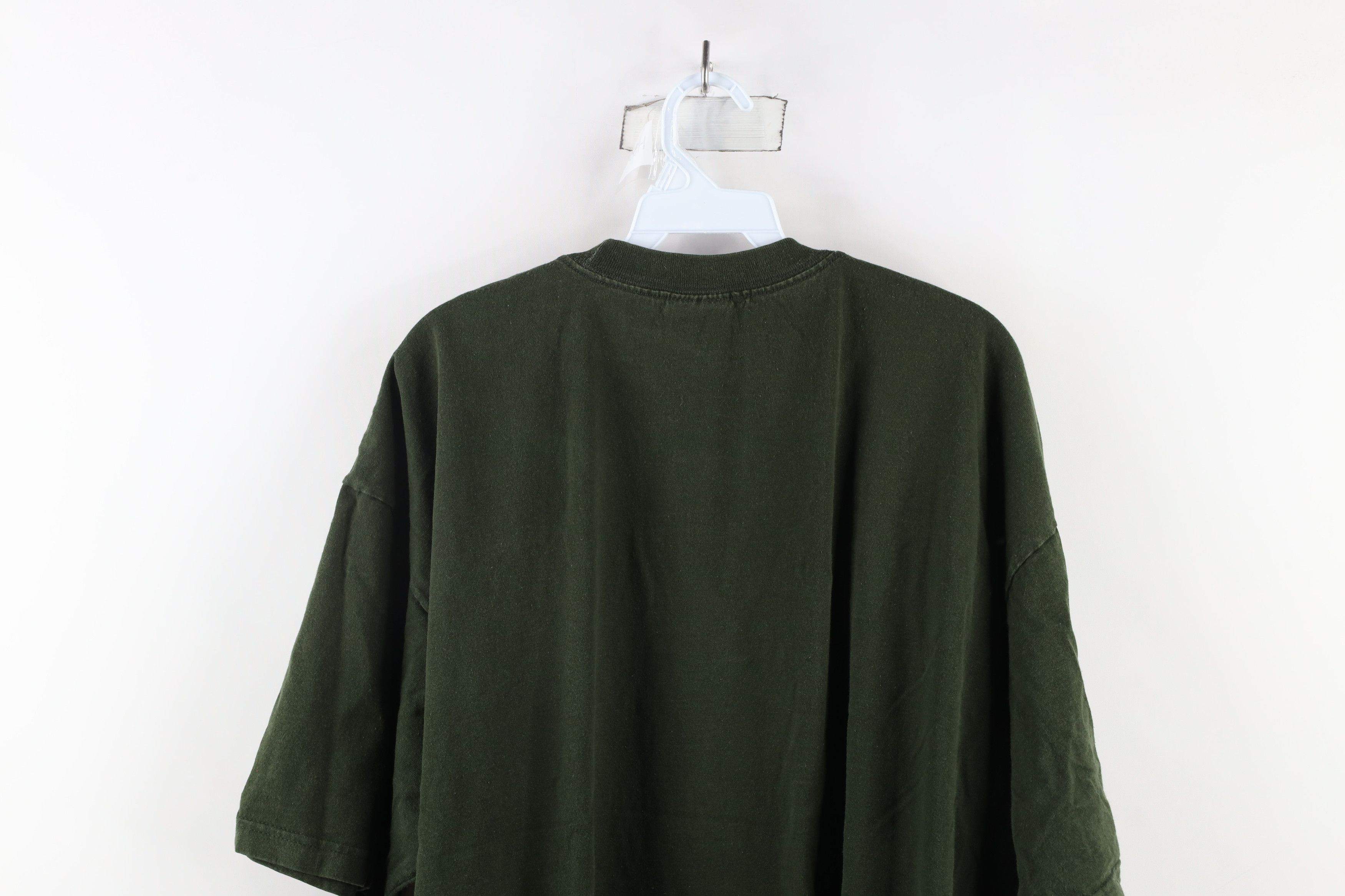 Vintage Vintage 90s Streetwear Heavyweight T-Shirt Green Cotton Size US XXL / EU 58 / 5 - 6 Thumbnail