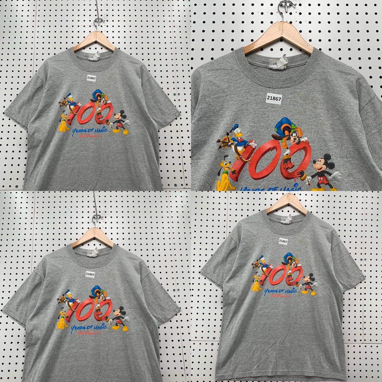 Disney VINTAGE Disney Shirt Gray 100 Years Of Noguchi Mens Medium Cartoon Tee Shirt Size US M / EU 48-50 / 2 - 8 Thumbnail
