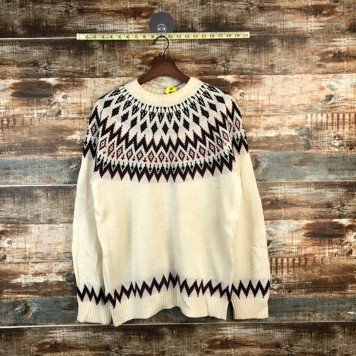 GU DL GU White navajo japan sweatshirt Knitwear #C580 Size US L / EU 52-54 / 3 - 1 Thumbnail
