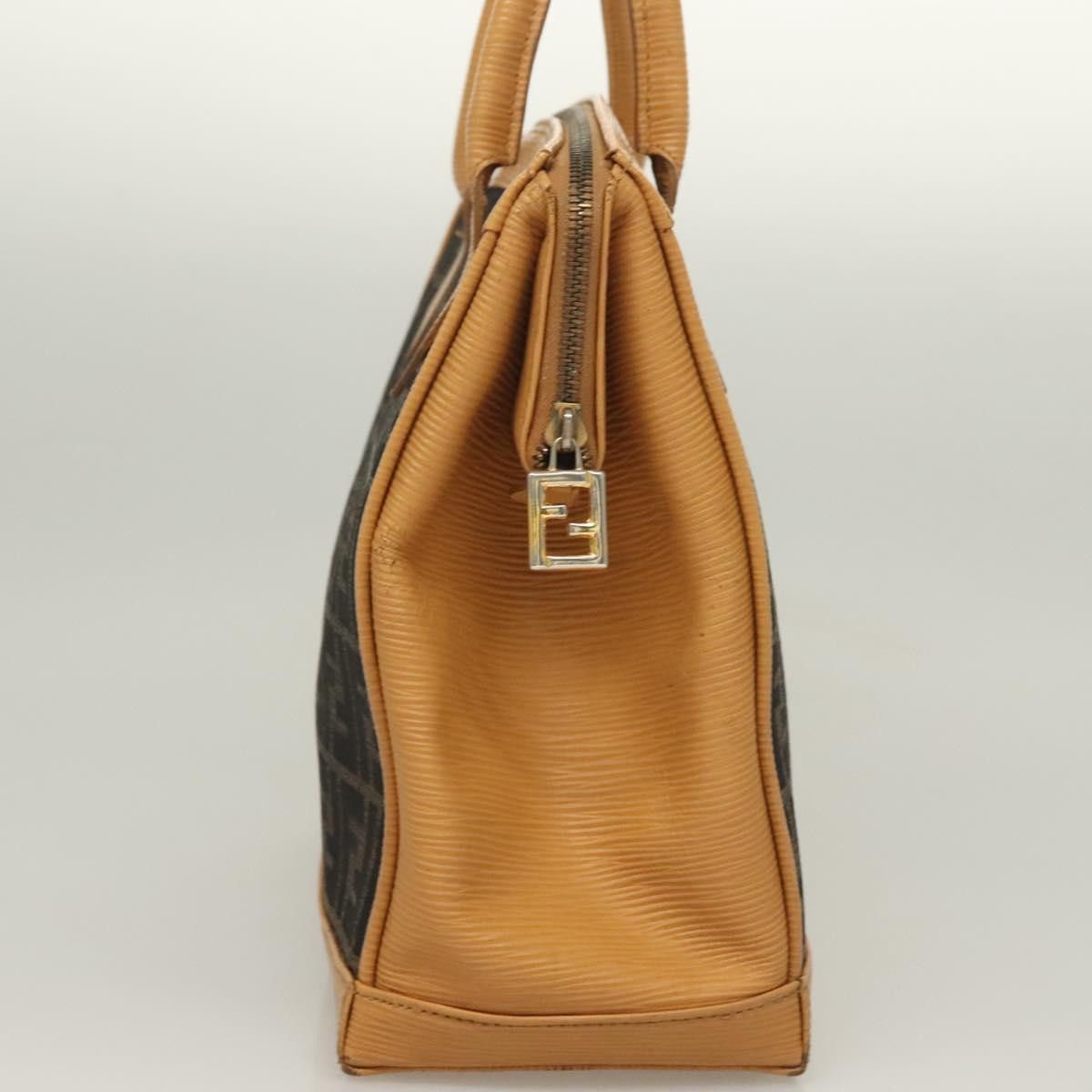 Fendi FENDI Zucca Canvas Hand Bag Brown Black Size ONE SIZE - 5 Thumbnail