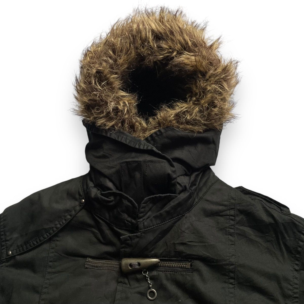 If Six Was Nine 🇯🇵 IN THE ATTIC PUNK GOTHIC FUR HOODIE DUFFLE PARKA JACKET Size US M / EU 48-50 / 2 - 8 Thumbnail
