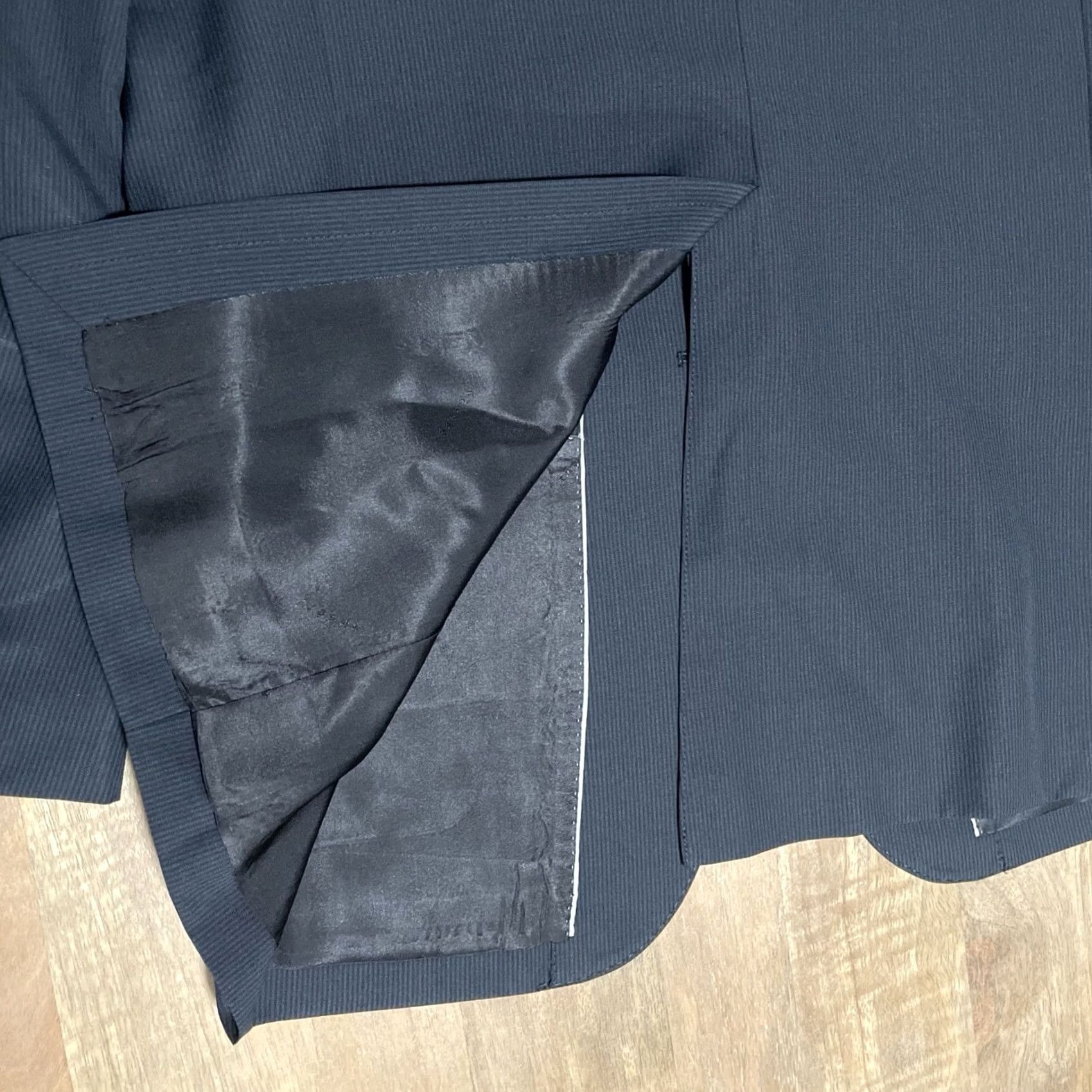 Theory Theory Black Striped Wool Blazer Mens 40R Slim Fit Sport Coat Jacket Size 40R - 5 Thumbnail