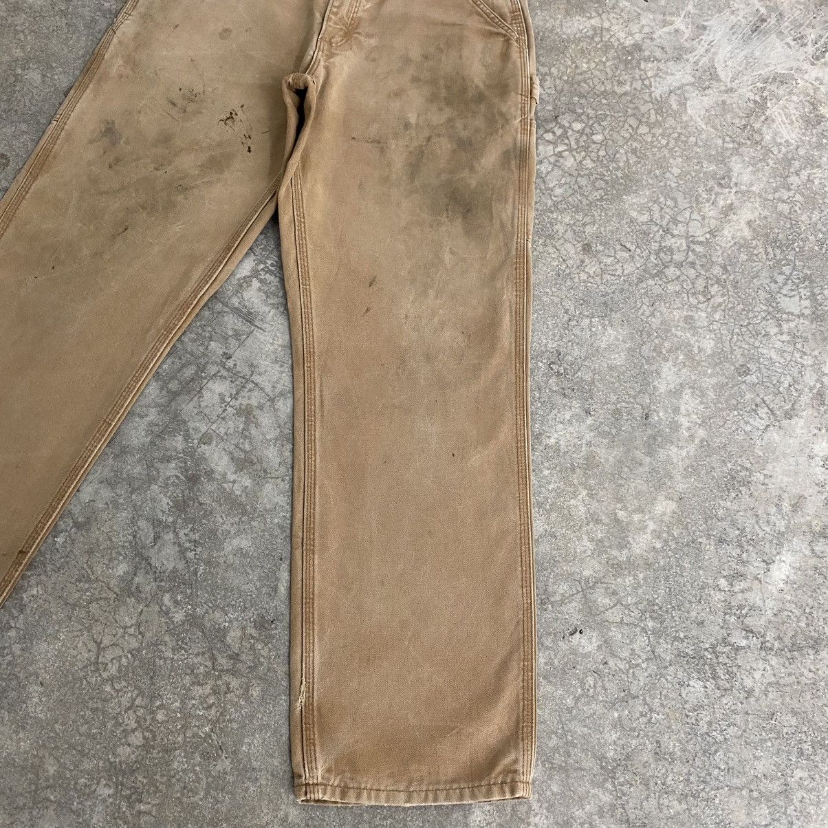 Carhartt Vintage Carhartt Faded Tan Dirty Carpenter Work Pants Size US 29 - 8 Thumbnail
