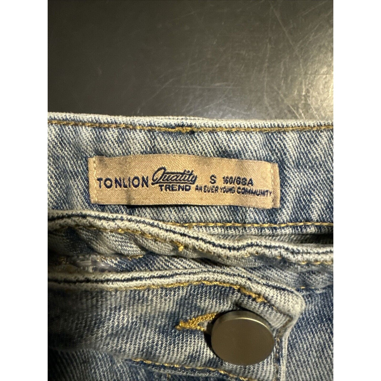 Other Tonlion Asian Mini Skirt Womens Blue Denim Jean A Line Pocke Size 27" / US 4 / IT 40 - 2 Thumbnail