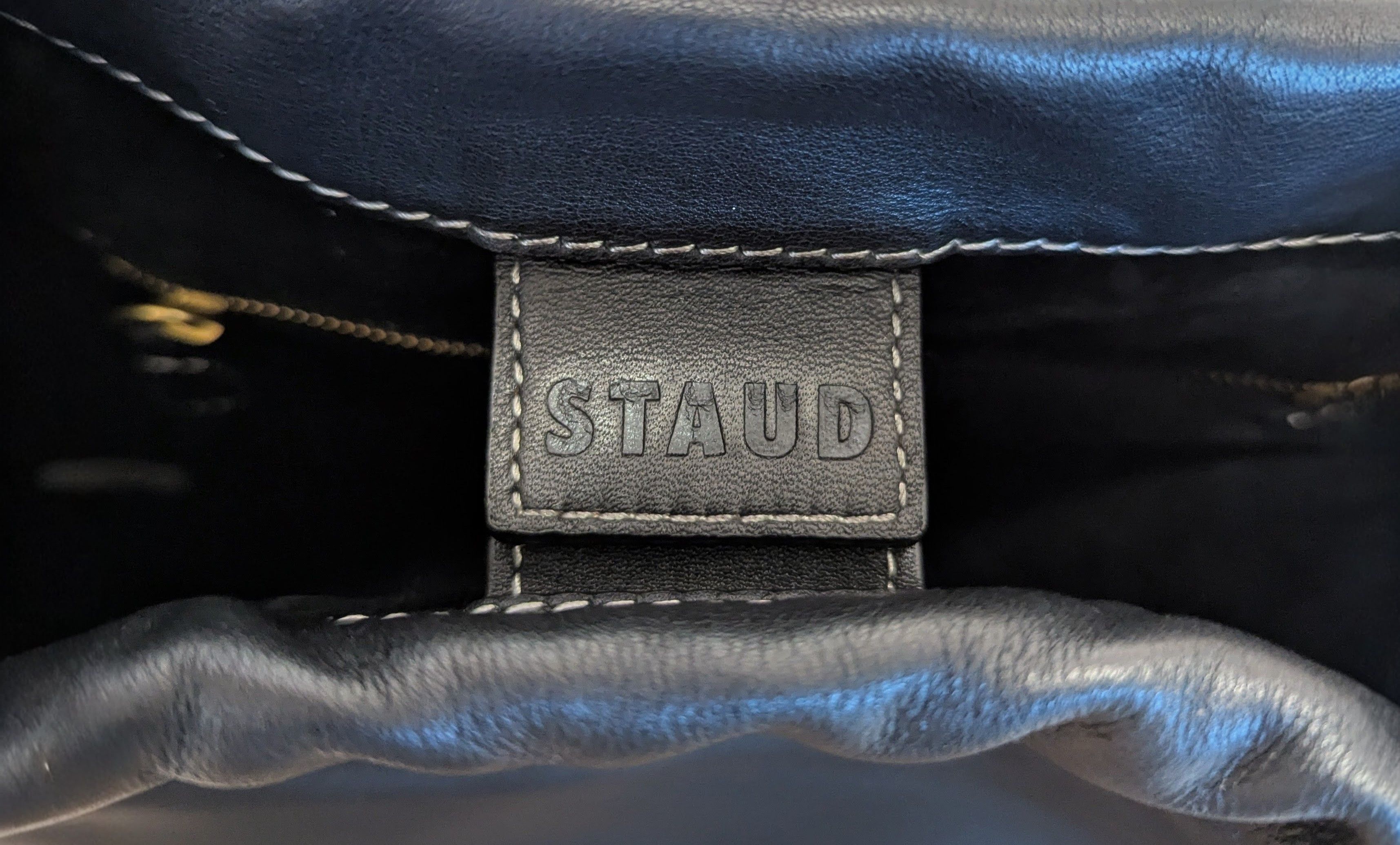 Staud STAUD Cinch Leather Bucket Bag in Black LIKE NEW Size ONE SIZE - 2 Thumbnail