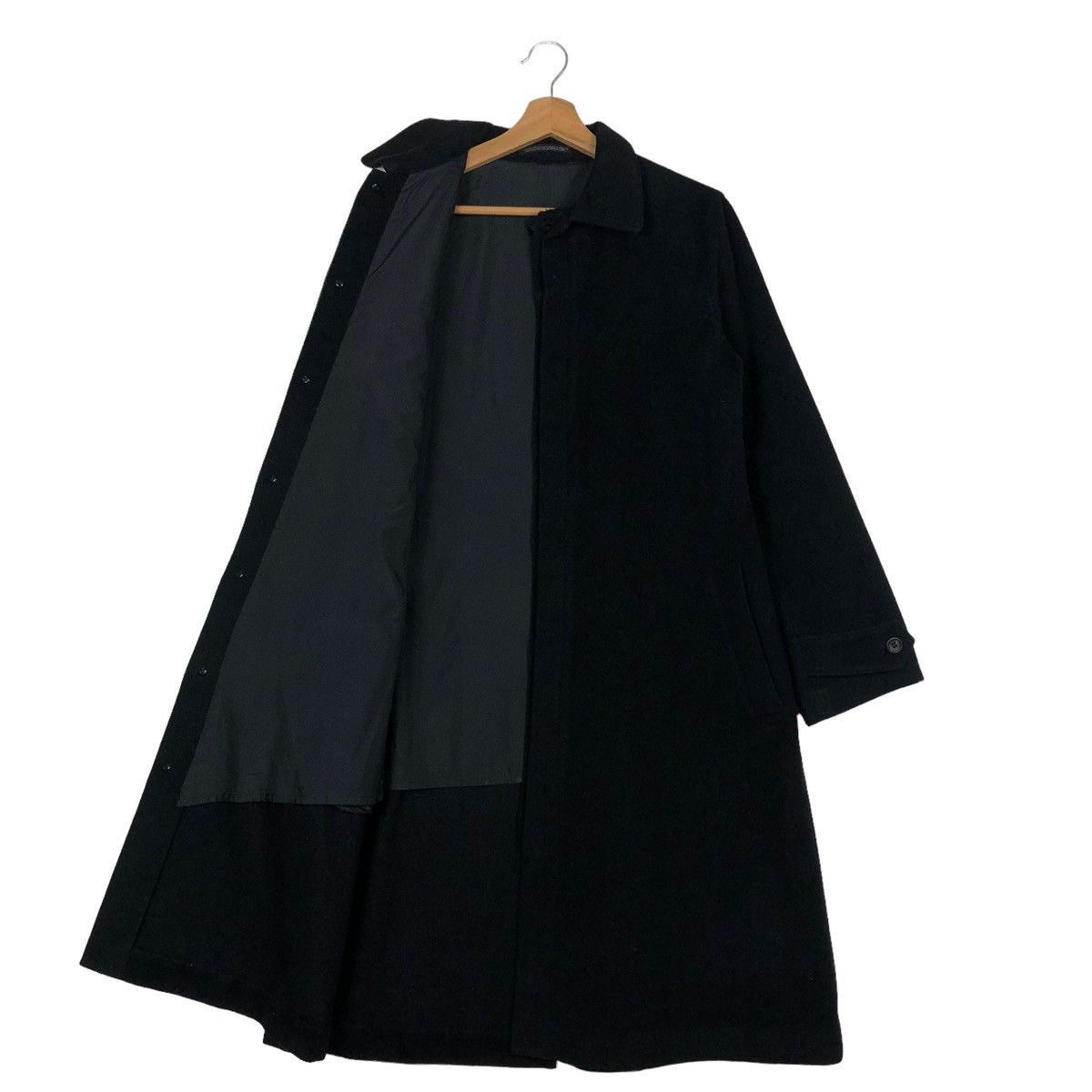 Yohji Yamamoto ☄️Rich Black - Fly Coats Wool Long Jacket Y’s Yohji Yamamoto Size US M / EU 48-50 / 2 - 10 Thumbnail