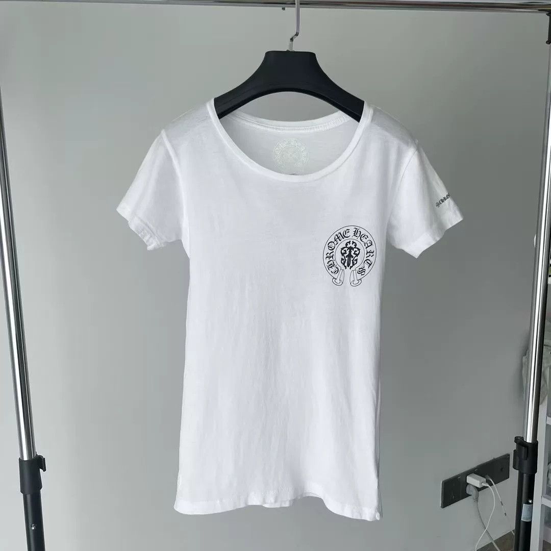 Chrome Hearts Chrome Hearts White Cross Scroll Short Sleeve Size US S / EU 44-46 / 1 - 1 Thumbnail