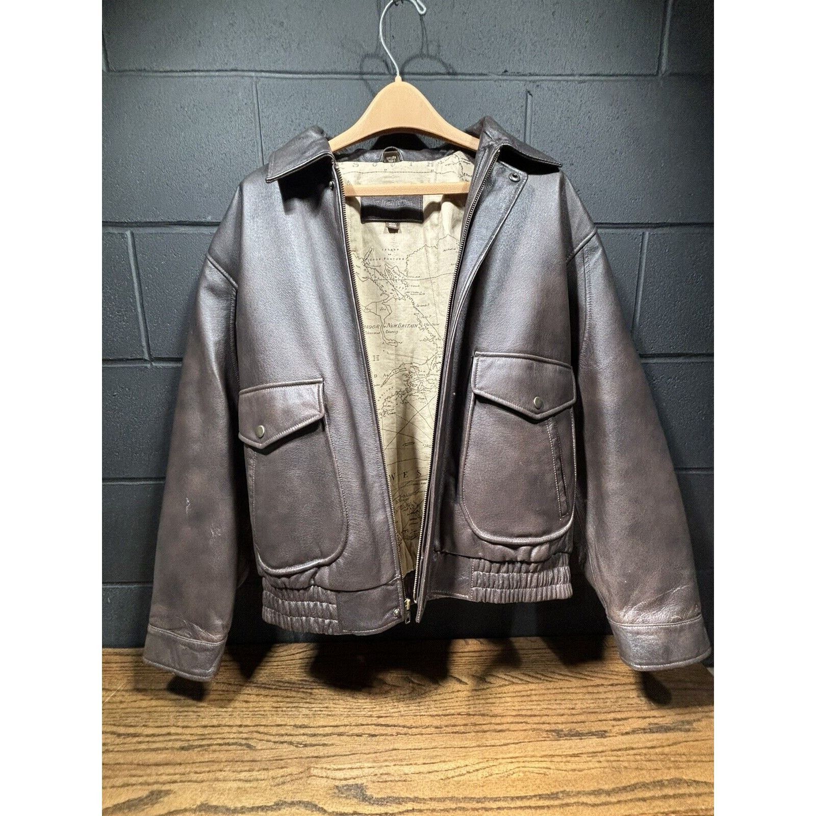Veste Vintage St. Johns Bay En Cuir Daim Avec Doublure Sherpa – Capuche à Fausse Fourrure – Taille M – Beige