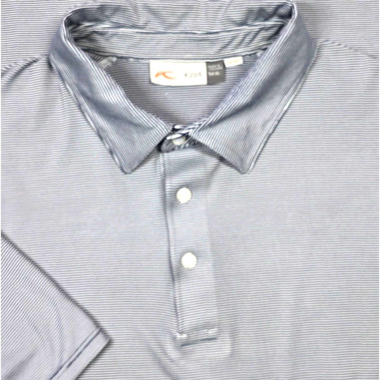 KJUS KJUS Polo Shirt Blue White Men's Lanai Manele Stripe Short Sleeve Golf 54 XL Polo Shirt Mens Blue White Stripe Sports Hawaii 54 XL Size US XL / EU 56 / 4 - 2 Thumbnail