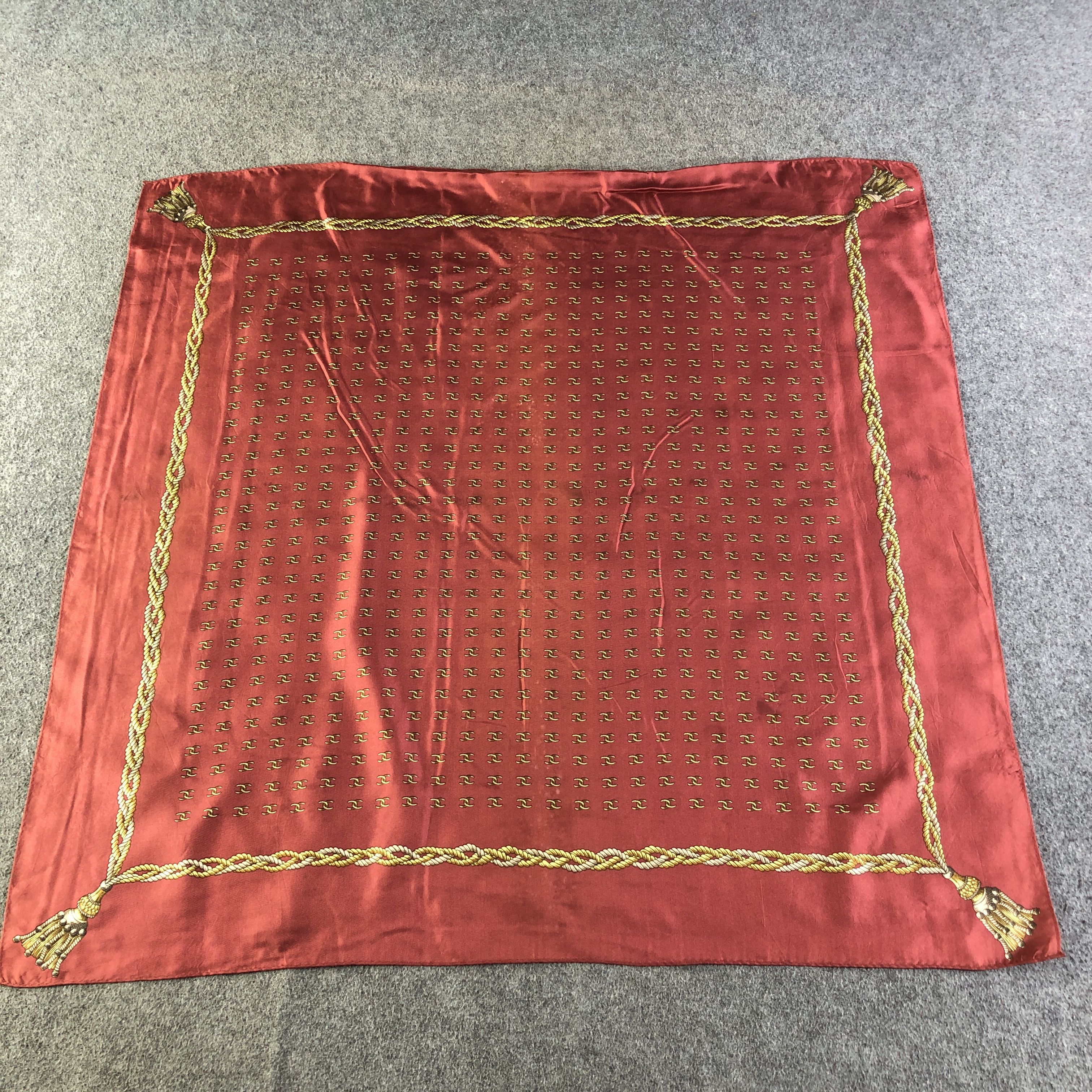 Japanese Brand Luxury Design Avant Garde Silk Scarf M1014 Size ONE SIZE - 2 Thumbnail