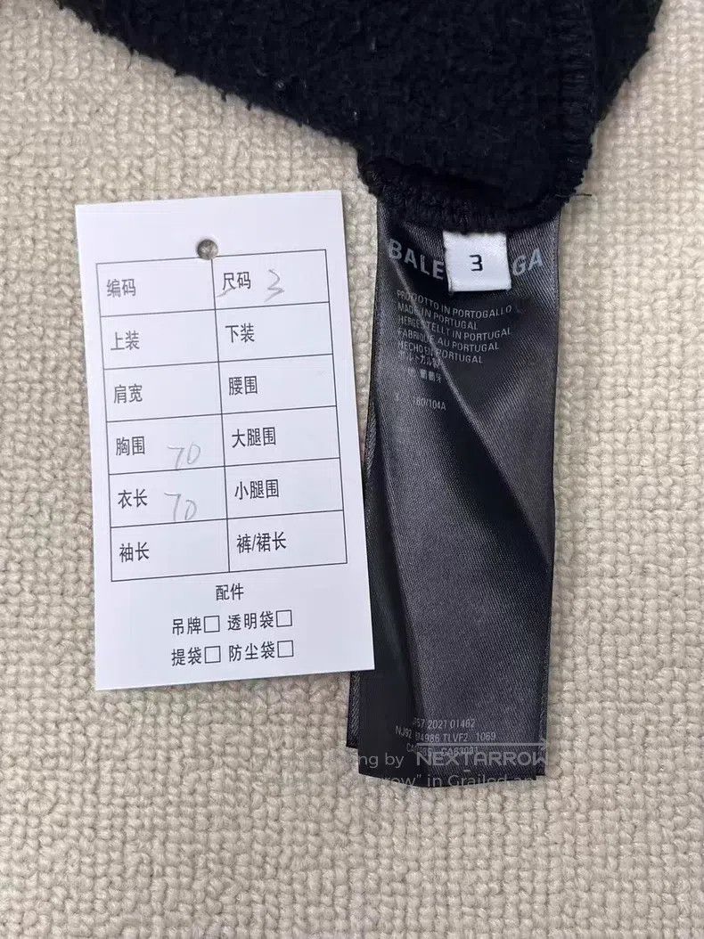Balenciaga Balenciaga Letter Print Fleece Drawstring Hooded Sweatshir Size US L / EU 52-54 / 3 - 5 Thumbnail