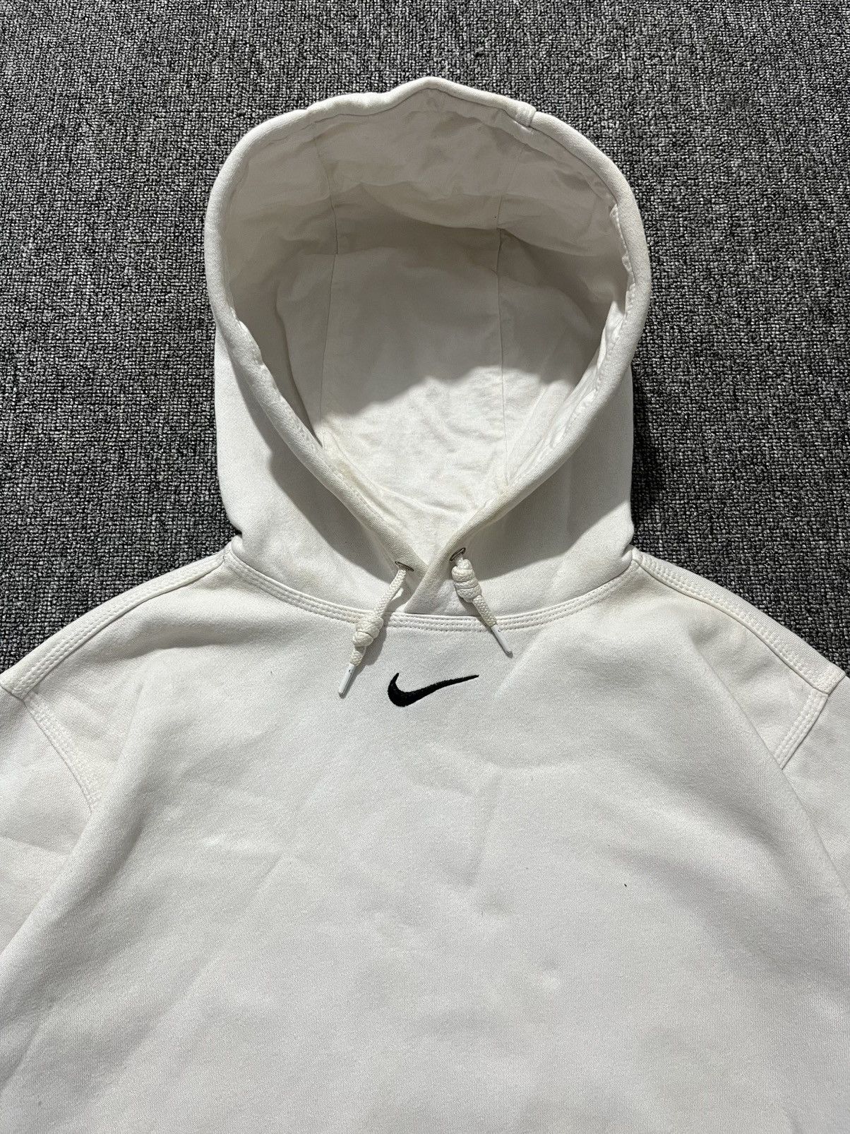 Nike 2000s Rare Nike centre logo hoodie white Size US M / EU 48-50 / 2 - 2 Thumbnail