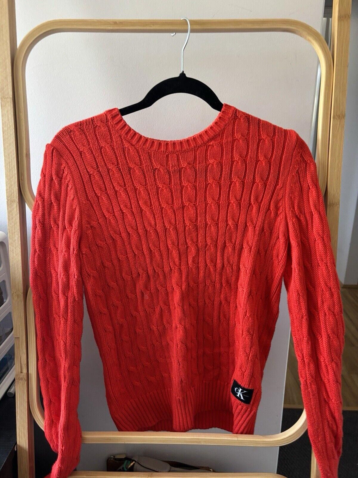 Calvin Klein Calvin Klein Red Sweater size small Size S / US 4 / IT 40 - 1 Thumbnail