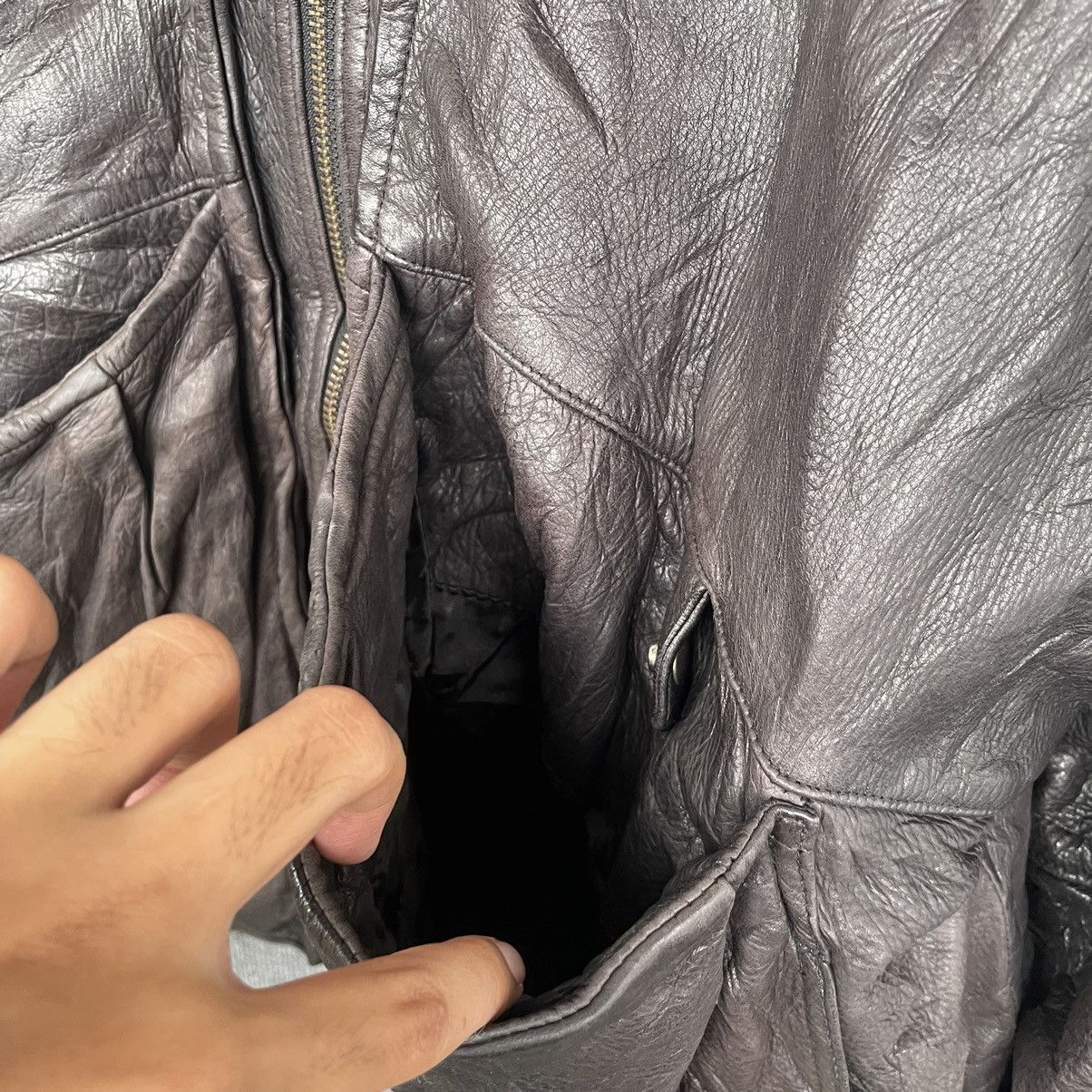 Genuine Leather × Vintage Vintage Robert Comstock Genuine Leather Jacket Size US L / EU 52-54 / 3 - 3 Thumbnail