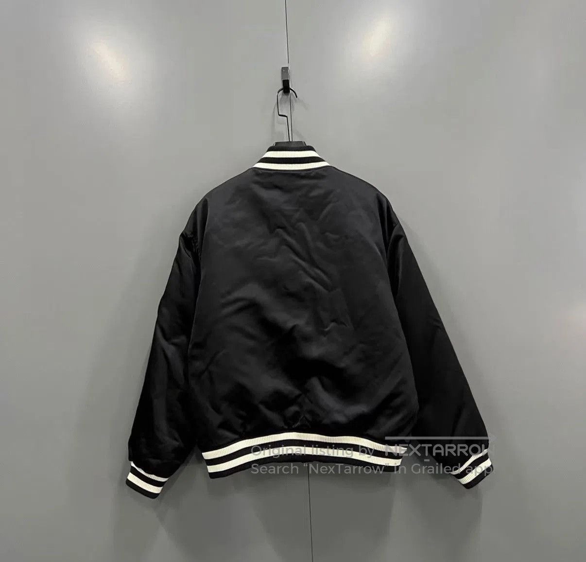 Louis Vuitton Black Varsity Bomber Jacket with 'Lovers' Embroidery. Size US M / EU 48-50 / 2 - 2 Thumbnail