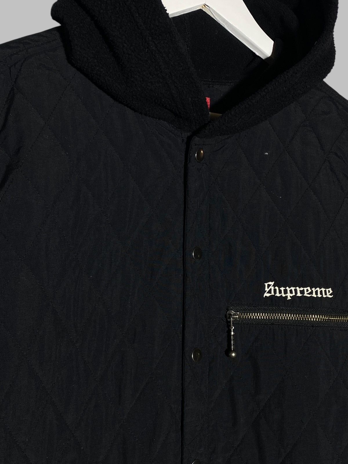 Supreme Supreme Hooded Fleece Nylon Shirt Jacket Black Size US M / EU 48-50 / 2 - 5 Thumbnail