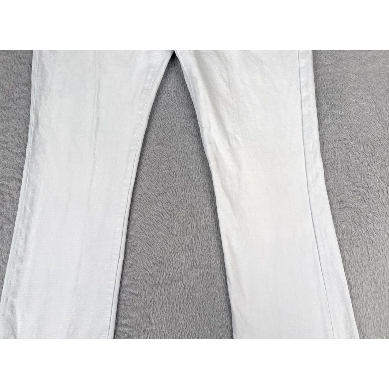 Lucky Brand Vintage Lucky Brand Women's Jeans Flared 4 White Cotton Denim Spring Summer Fall Winter Size 27" / US 4 / IT 40 - 3 Thumbnail