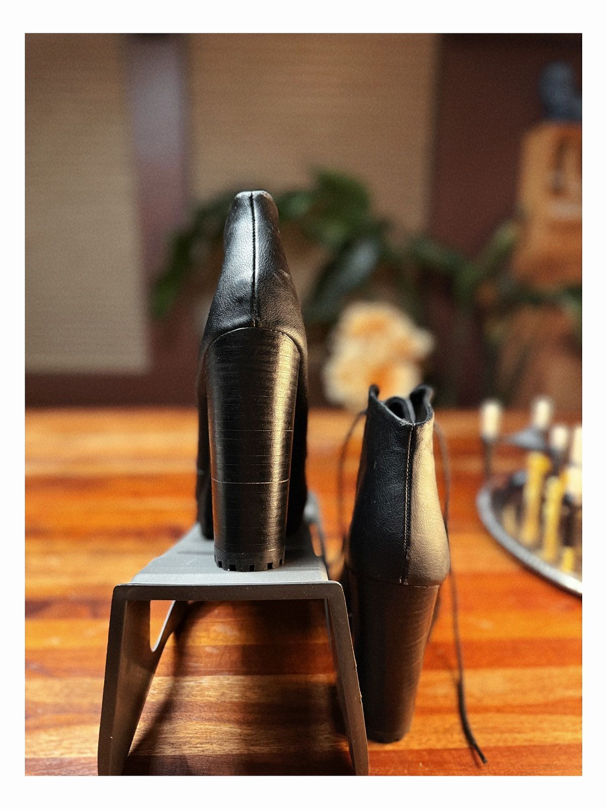 Other Madden Girl “Gabby” Black Platform Lace-Up Booties Size US 8.5 / IT 38.5 - 5 Thumbnail
