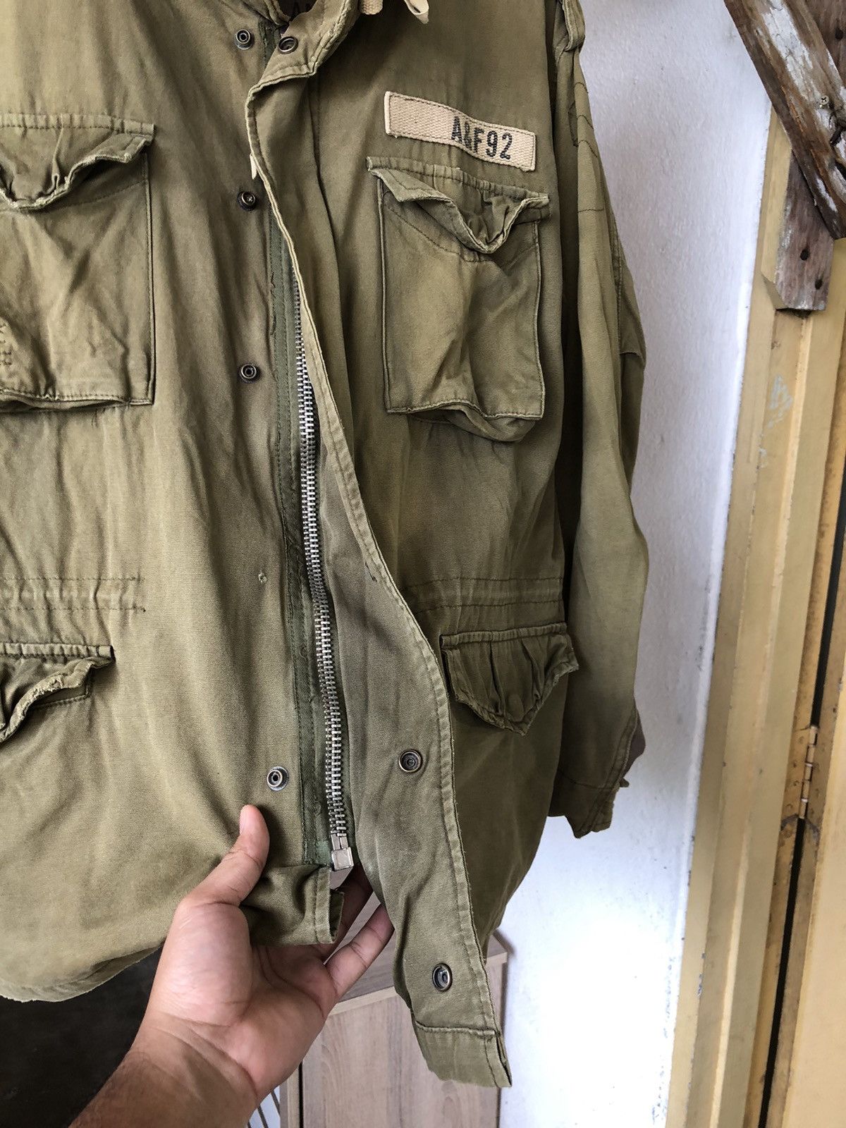 Abercrombie & Fitch Vintage Abercrombie and Fitch Distressed Military M65 Jacket Size US L / EU 52-54 / 3 - 10 Thumbnail