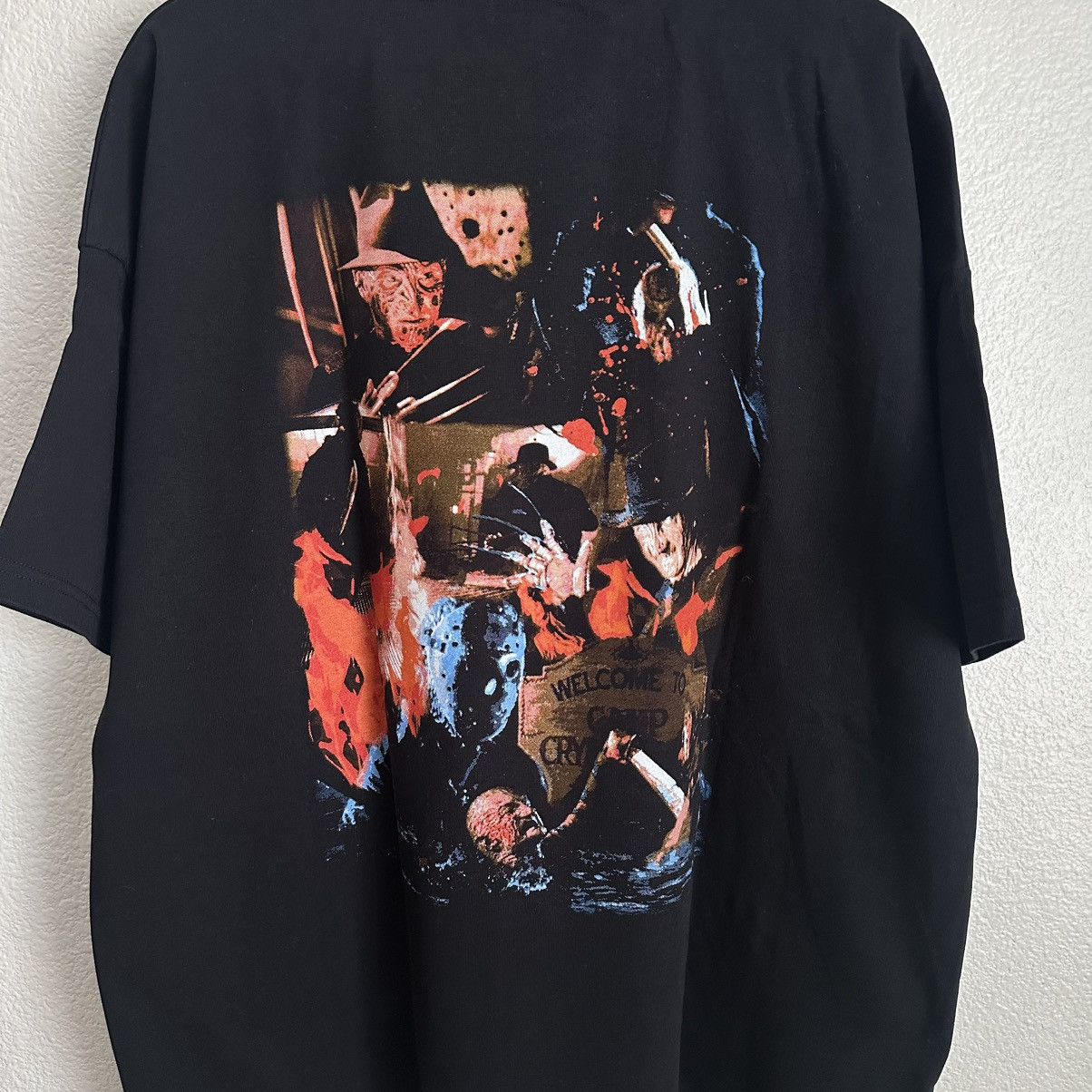 Sergio Calabasas Freddy Krueger vs Jason Voorhees Halloween shirt size XL Size US XL / EU 56 / 4 - 4 Thumbnail