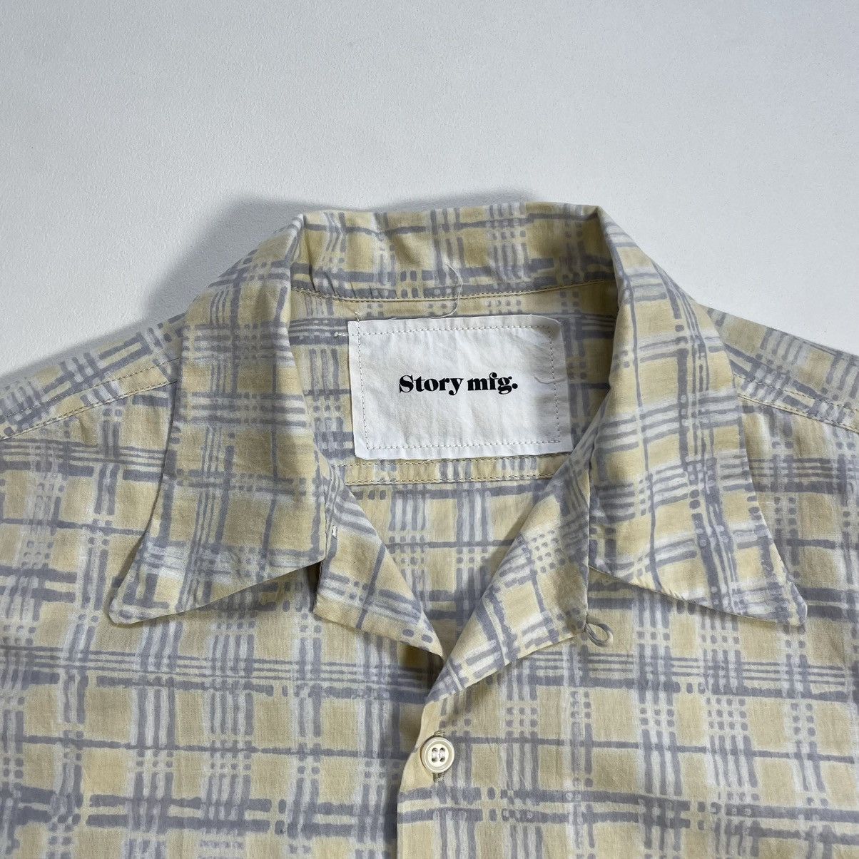 Story Mfg. Tie Dye Check Cotton Shirt Size US S / EU 44-46 / 1 - 3 Thumbnail