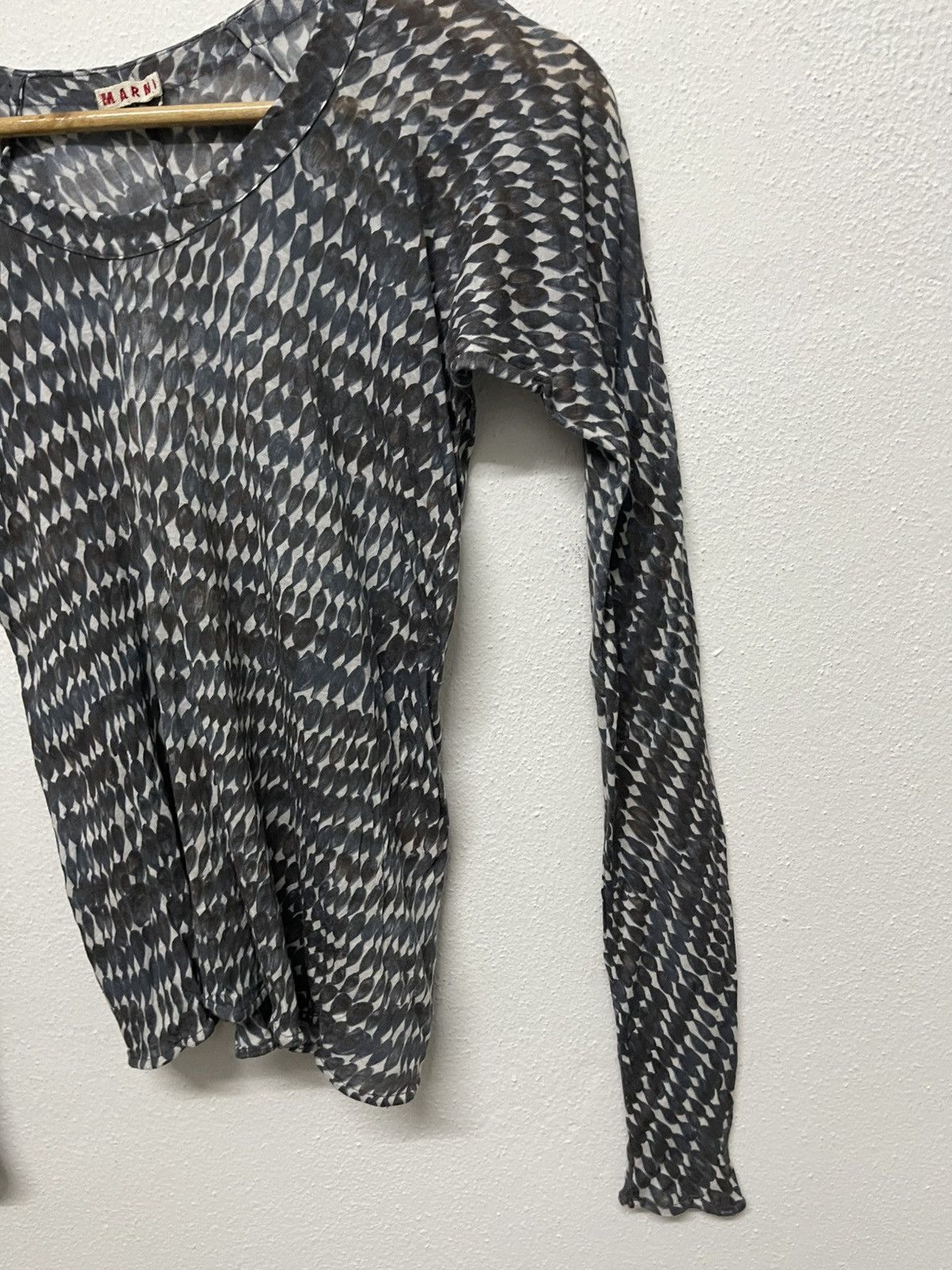 Marni × Vintage 90s MARNI LONG SLEEVE SHIRT WOMEN 42 Size M / US 6-8 / IT 42-44 - 4 Thumbnail