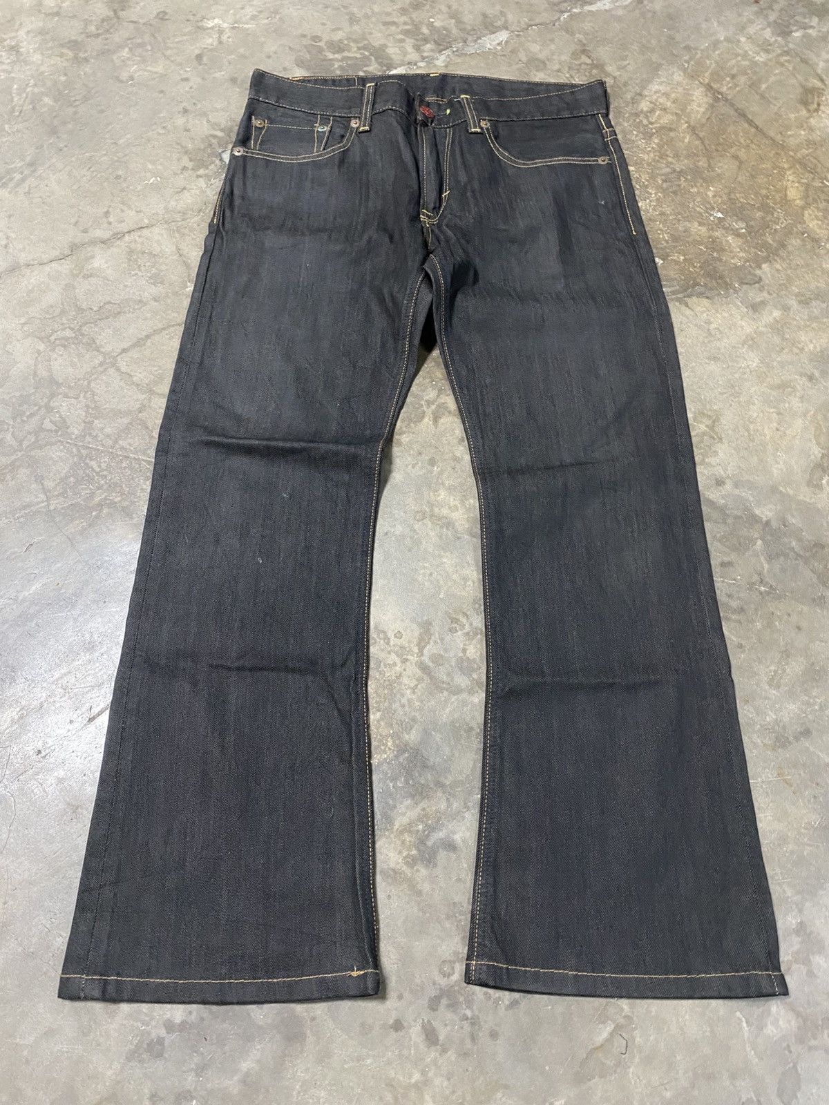 Edwin × Japanese Brand Flare Jeans Edwin BT5001 32x32 Black Gold Like New p179 Size US 34 / EU 50 - 5 Thumbnail