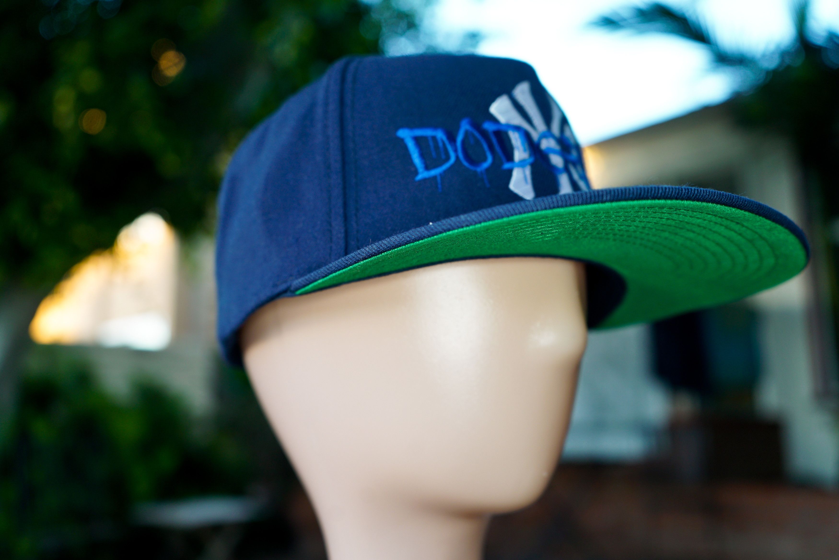 Handmade LA Dodgers Graffiti Over NY Yankees World Series Hat Size ONE SIZE - 5 Thumbnail