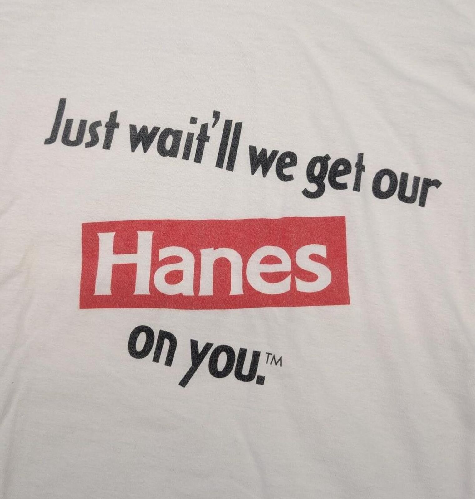 Hanes Vintage Hanes T-shirts "Get Our Hanes On You" promo T-shirt Size US XL / EU 56 / 4 - 2 Thumbnail