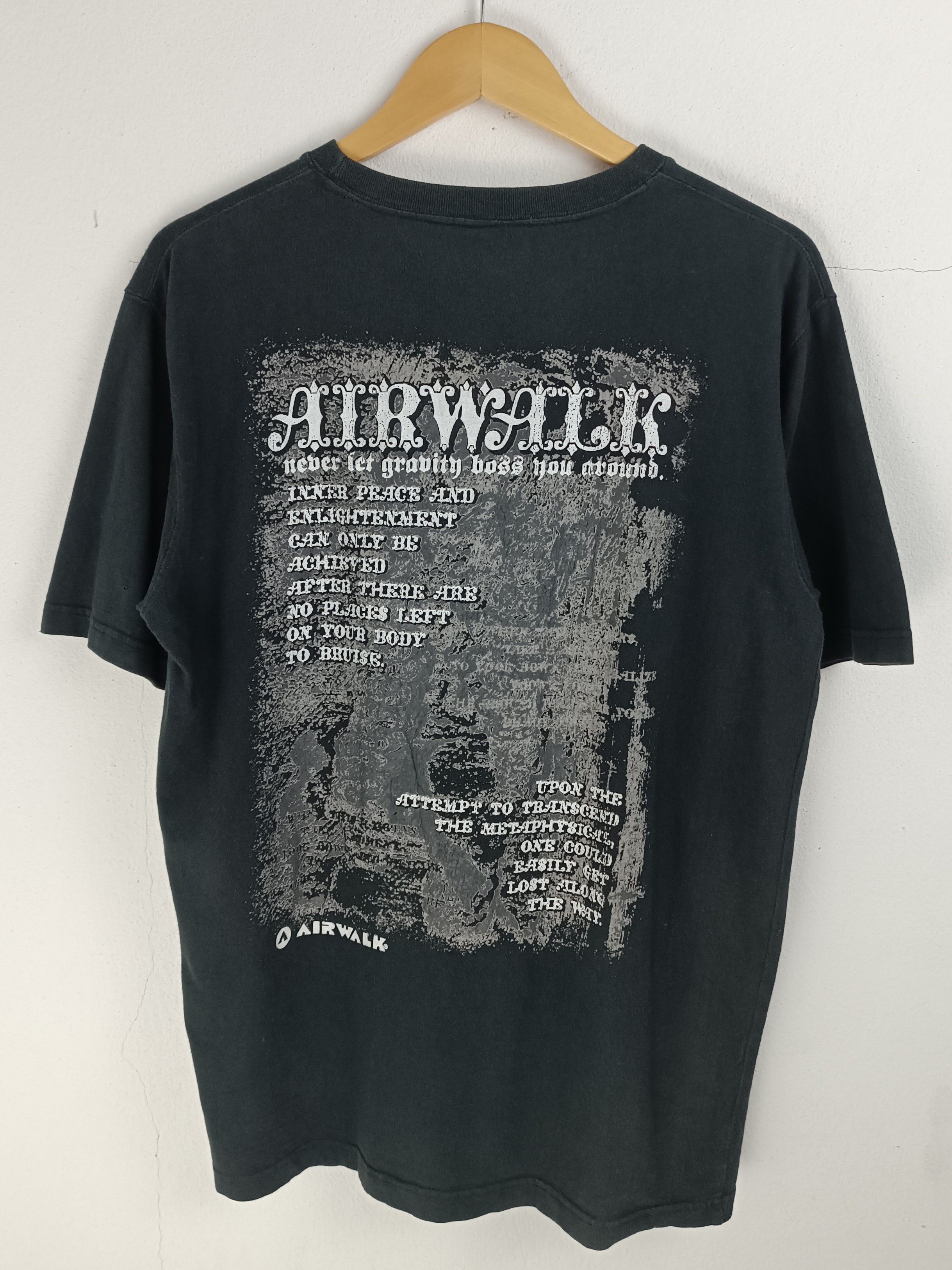 Airwalk VINTAGE Y2K AIRWALK CRAZY POEM SKATE 2000s NUMETAL STYLE TEE Size US L / EU 52-54 / 3 - 4 Thumbnail