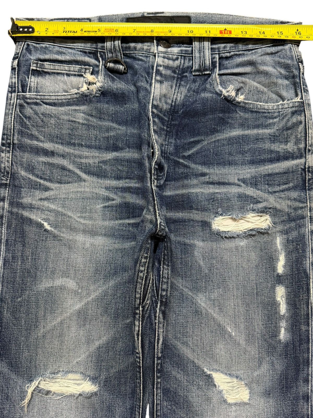 Roar Vintage 90s Japan Roar Blue Faded Wash Whisker Distressed Size US 32 / EU 48 - 10 Thumbnail