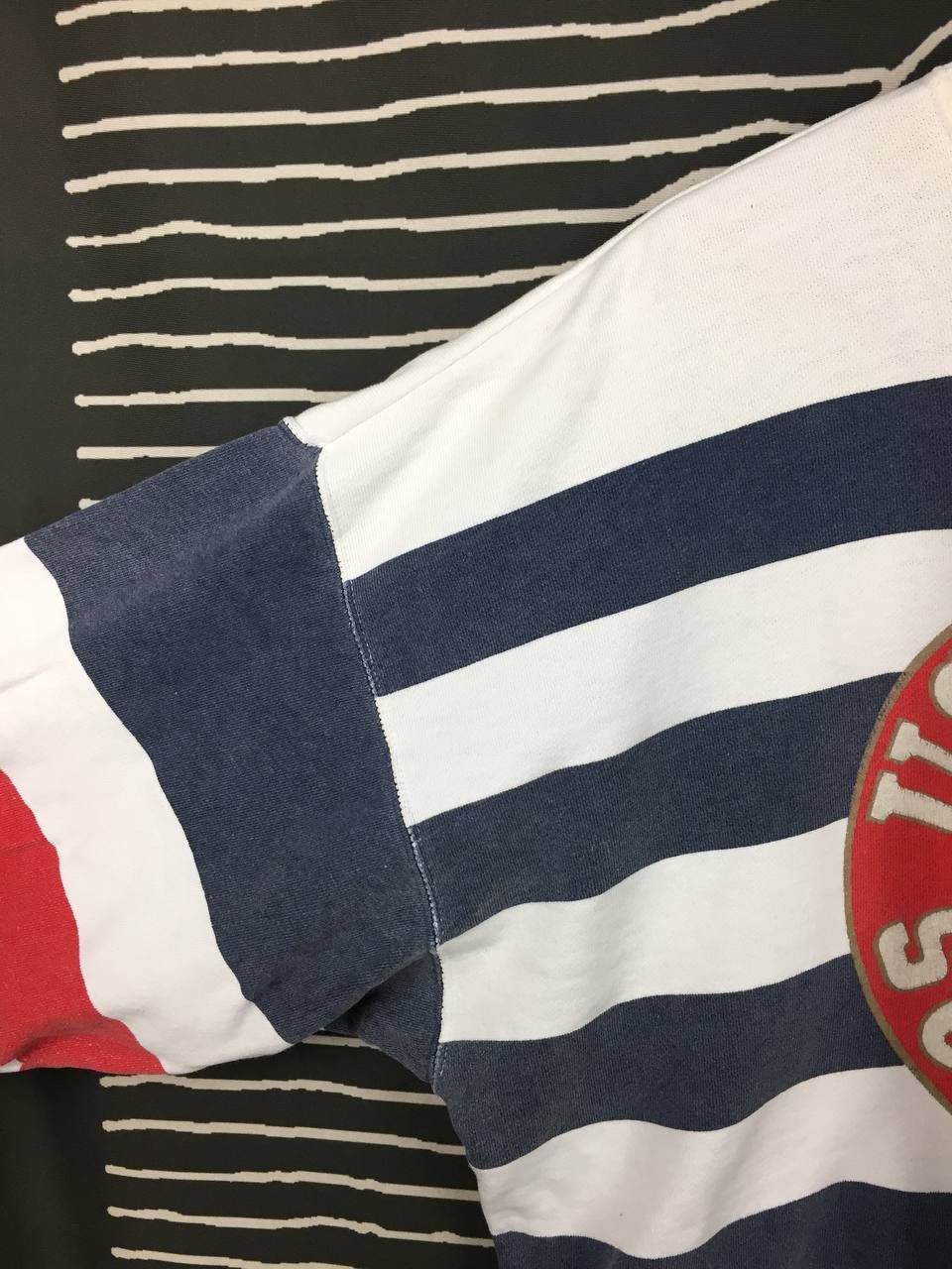 Vintage Vtg KEN. CLUB USA Rugby Scuqter Striped Sweatshirt Size US XL / EU 56 / 4 - 7 Thumbnail