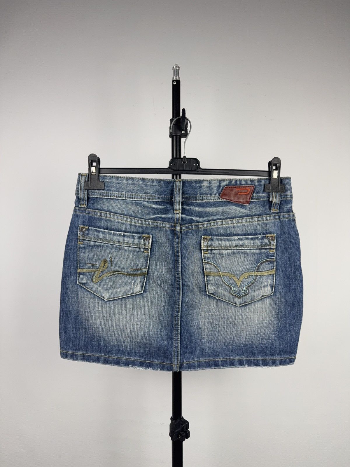 Diesel Luxury Diesel Industry Denim Mini Skirt Y2K Distressed Blue Size 30" / US 8 / IT 44 - 5 Thumbnail