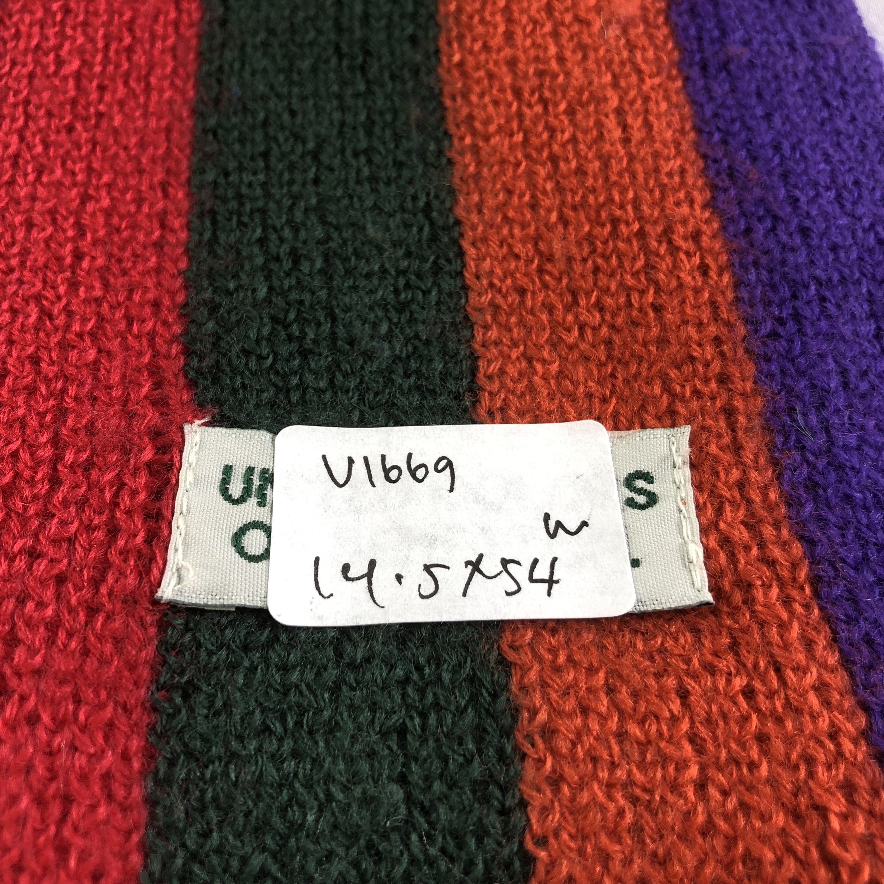 United Colors Of Benetton United Colors of Benetton Stripes Wool Scarf Muffler V1669 Size ONE SIZE - 6 Thumbnail