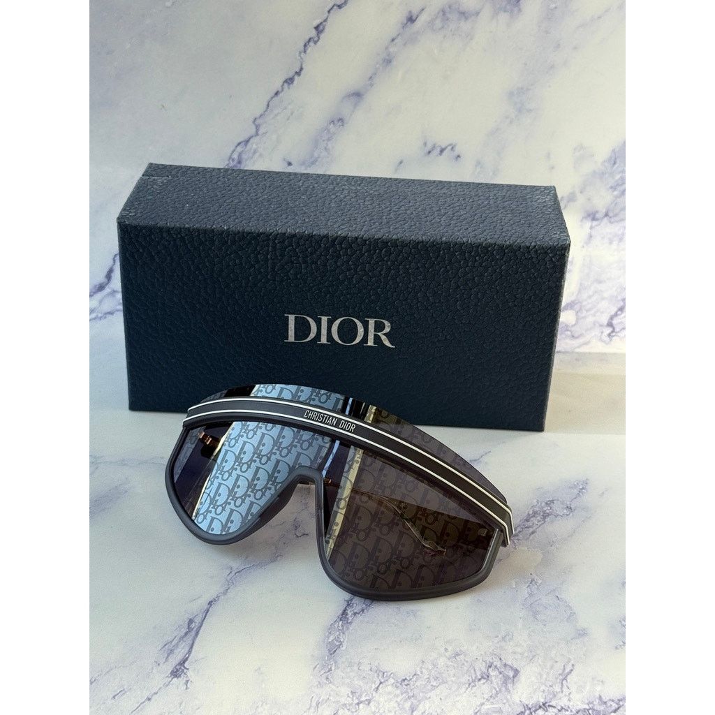 Dior NEW Dior DiorClub M2U Shield Mask Sunglasses Blue Logo Size ONE SIZE - 10 Thumbnail