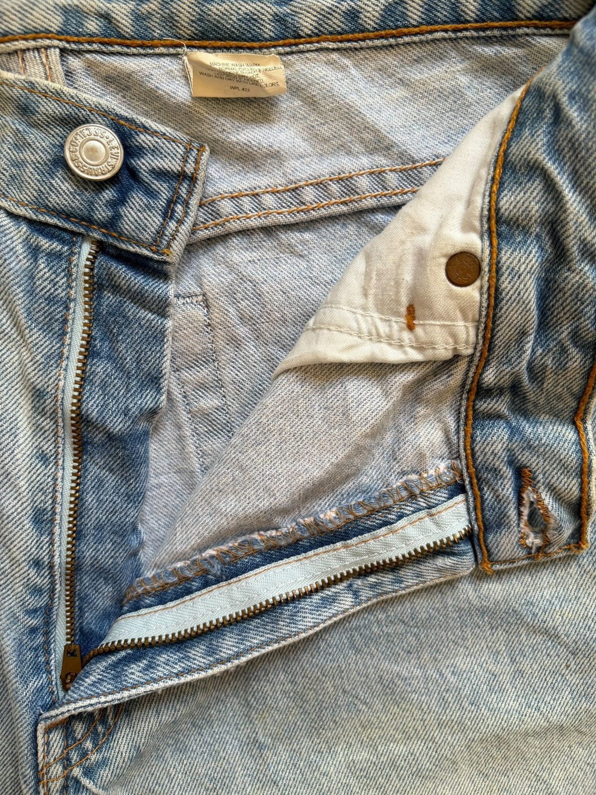 Levi's × Levi's Vintage Clothing Vintage 90s Levis 550 Mud Wash Distressed Short Jeans Size US 27 - 11 Thumbnail