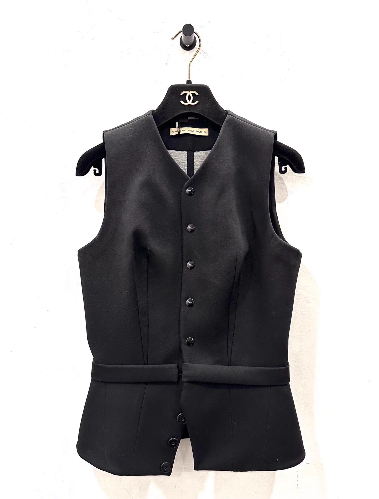 Balenciaga Balenciaga women's black wool vest 36 Size XS / US 0-2 / IT 36-38 - 1 Thumbnail