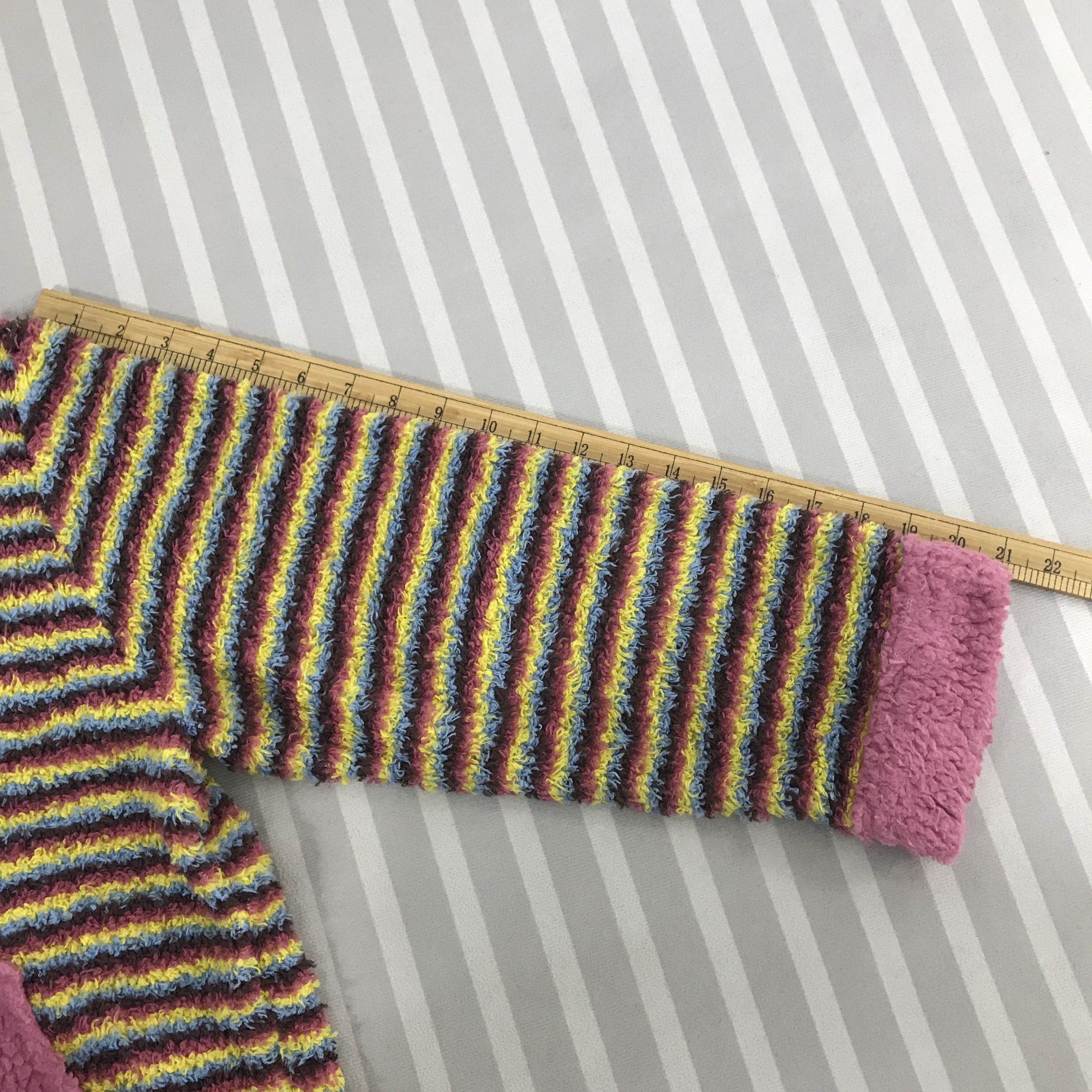 Japanese Brand × Vintage Vintage Love marchen sherpa striped zipper Jacket Size M / US 6-8 / IT 42-44 - 6 Thumbnail