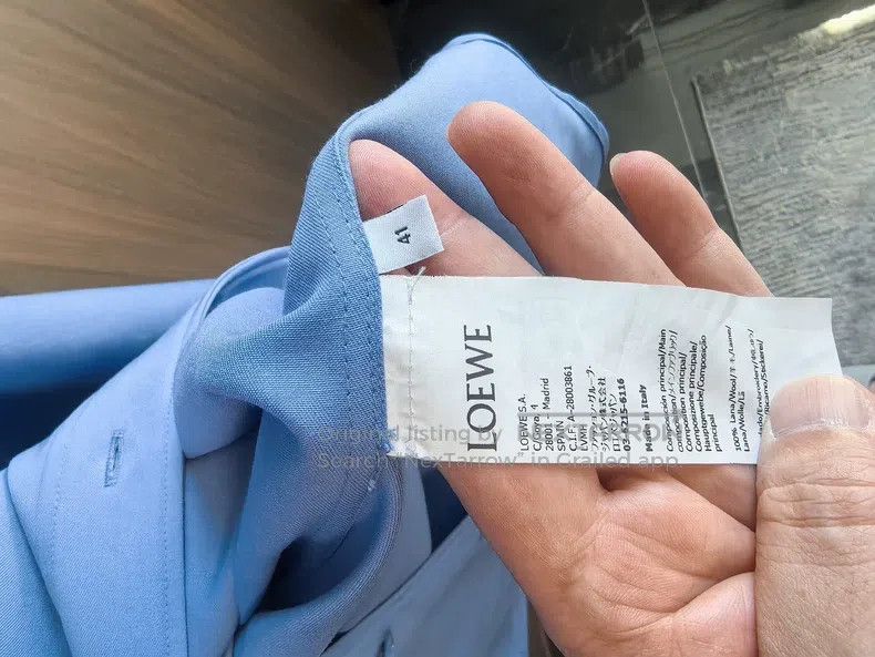 Loewe Loewe size 41 Men's Long Sleeve Shirt, 100% Wool Size US M / EU 48-50 / 2 - 6 Thumbnail