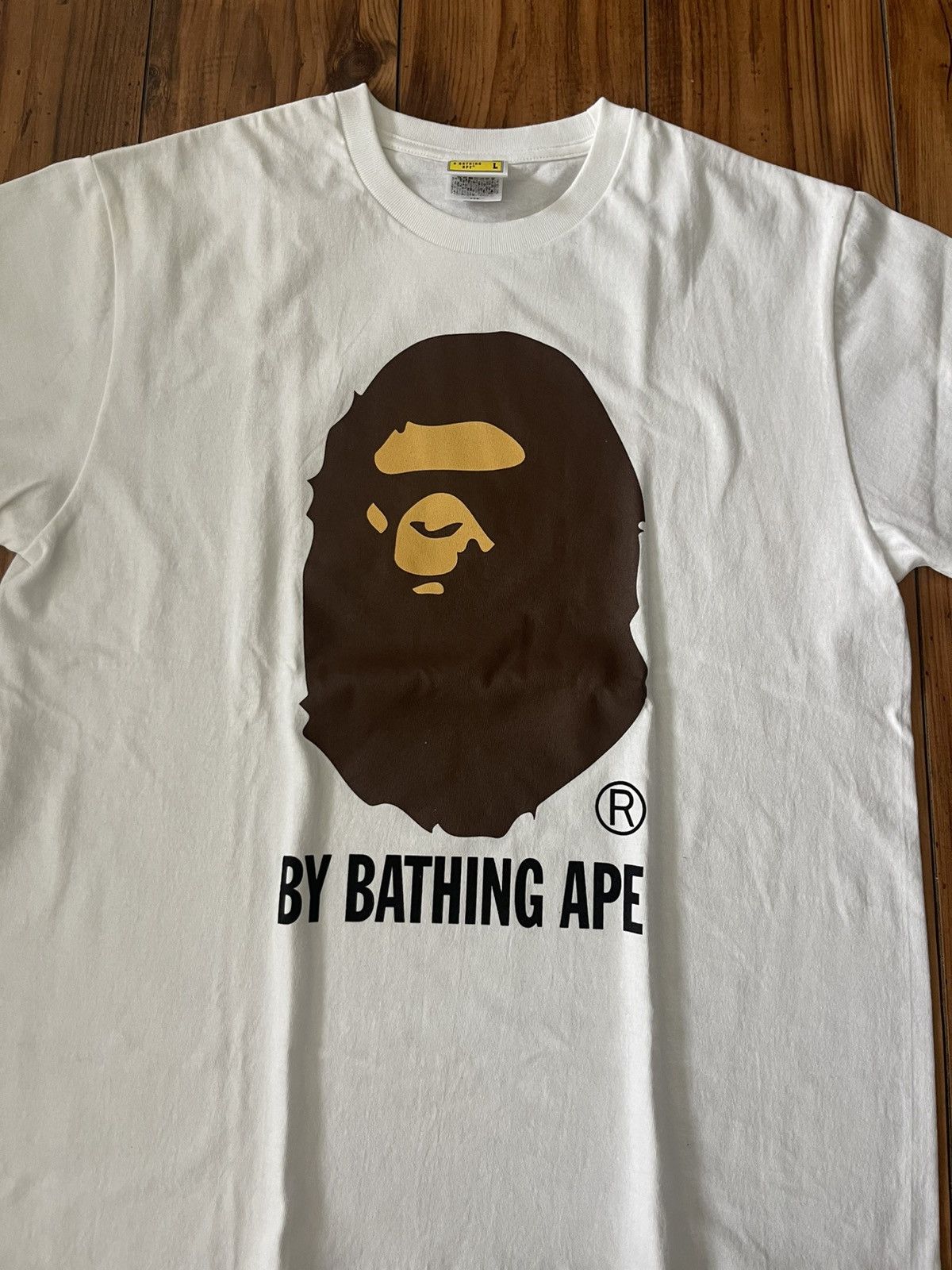 Bape BAPE By Bathing APE Big Face White Tee Size US L / EU 52-54 / 3 - 1 Thumbnail
