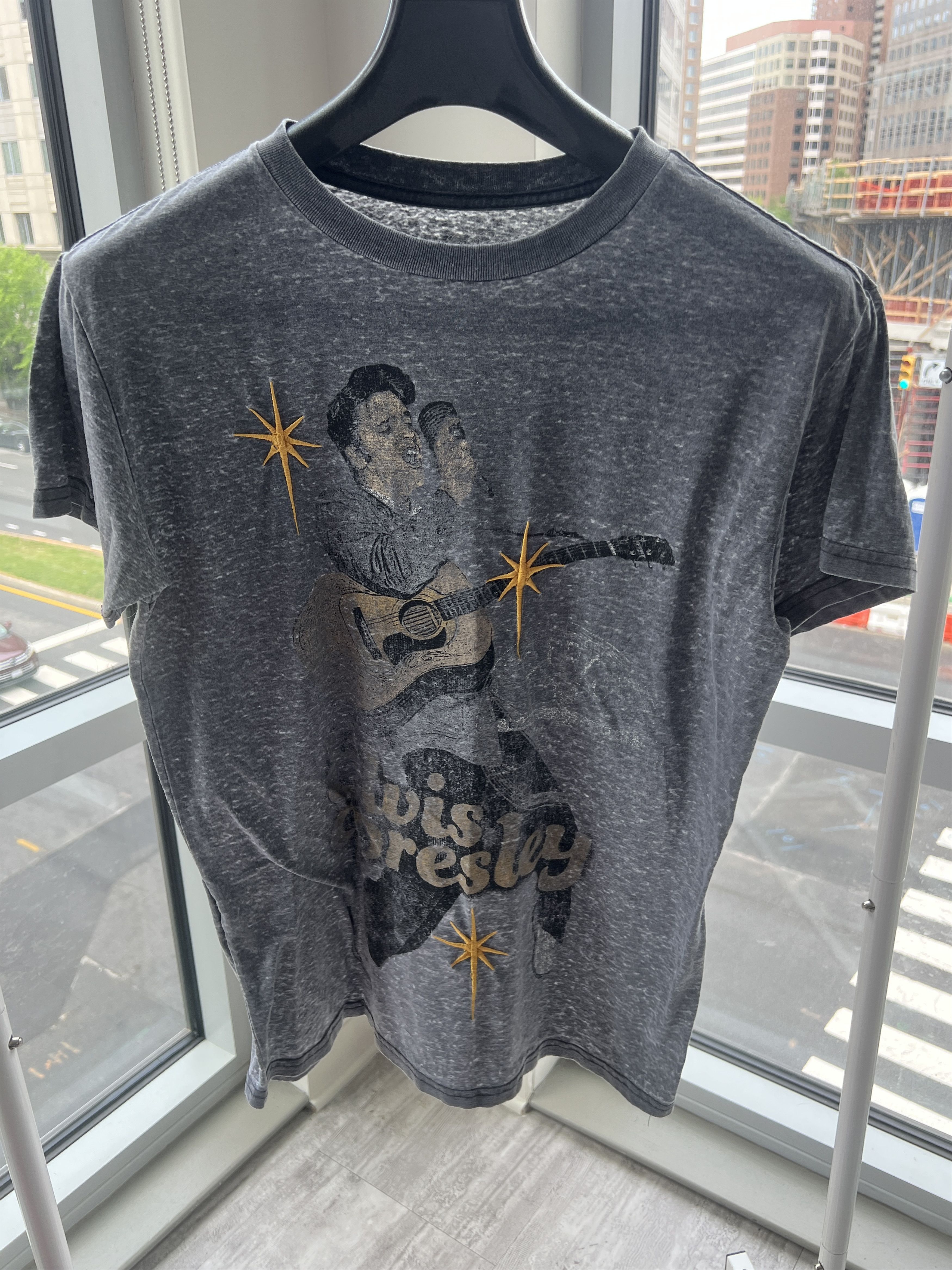 Other Elvis Presley Graphic T-Shirt Charcoal Gray Acid Wash Size XS / US 0-2 / IT 36-38 - 1 Thumbnail