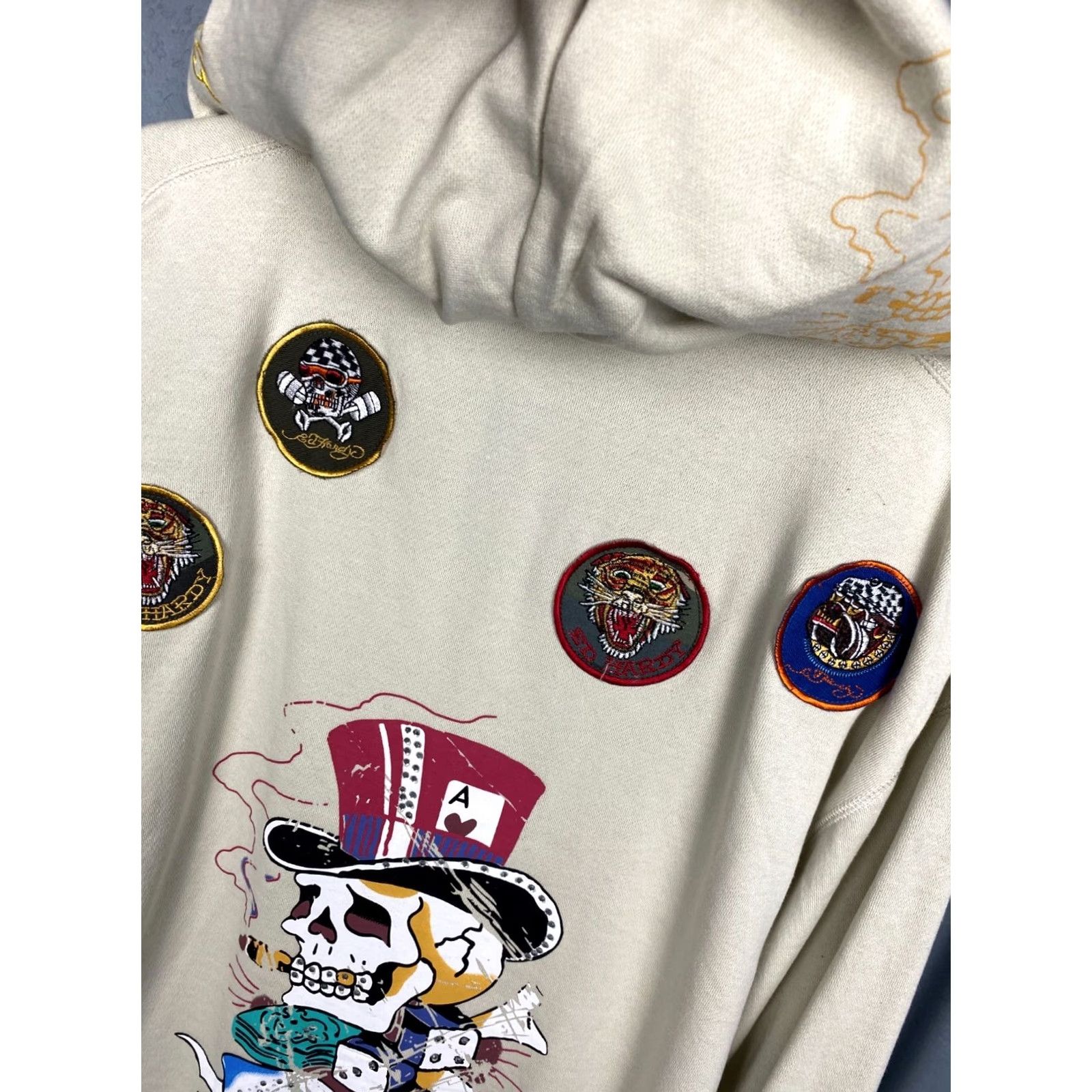 Ed Hardy Ed Hardy by Christian Audigier Mens Full Zip Hoodie 2XL Beige Hoodie Mens 2XL Ed Hardy Full Zip Hoodie Size US XXL / EU 58 / 5 - 8 Thumbnail