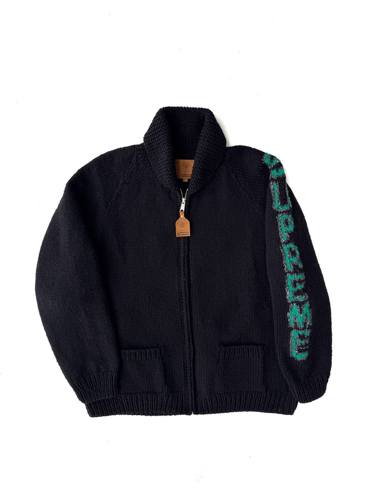 Supreme Supreme Camacho Cowichan Knit Sweater FW23 Black / Green Size US L / EU 52-54 / 3 - 2 Thumbnail