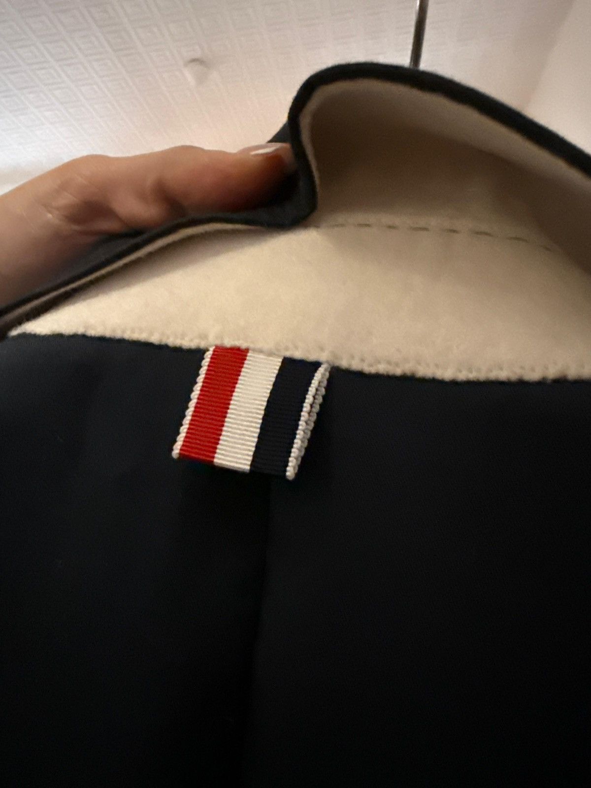 Thom Browne Thom Browne Navy Jacket – Signature Stripe Lining – Size 2 Size US M / EU 48-50 / 2 - 18 Thumbnail
